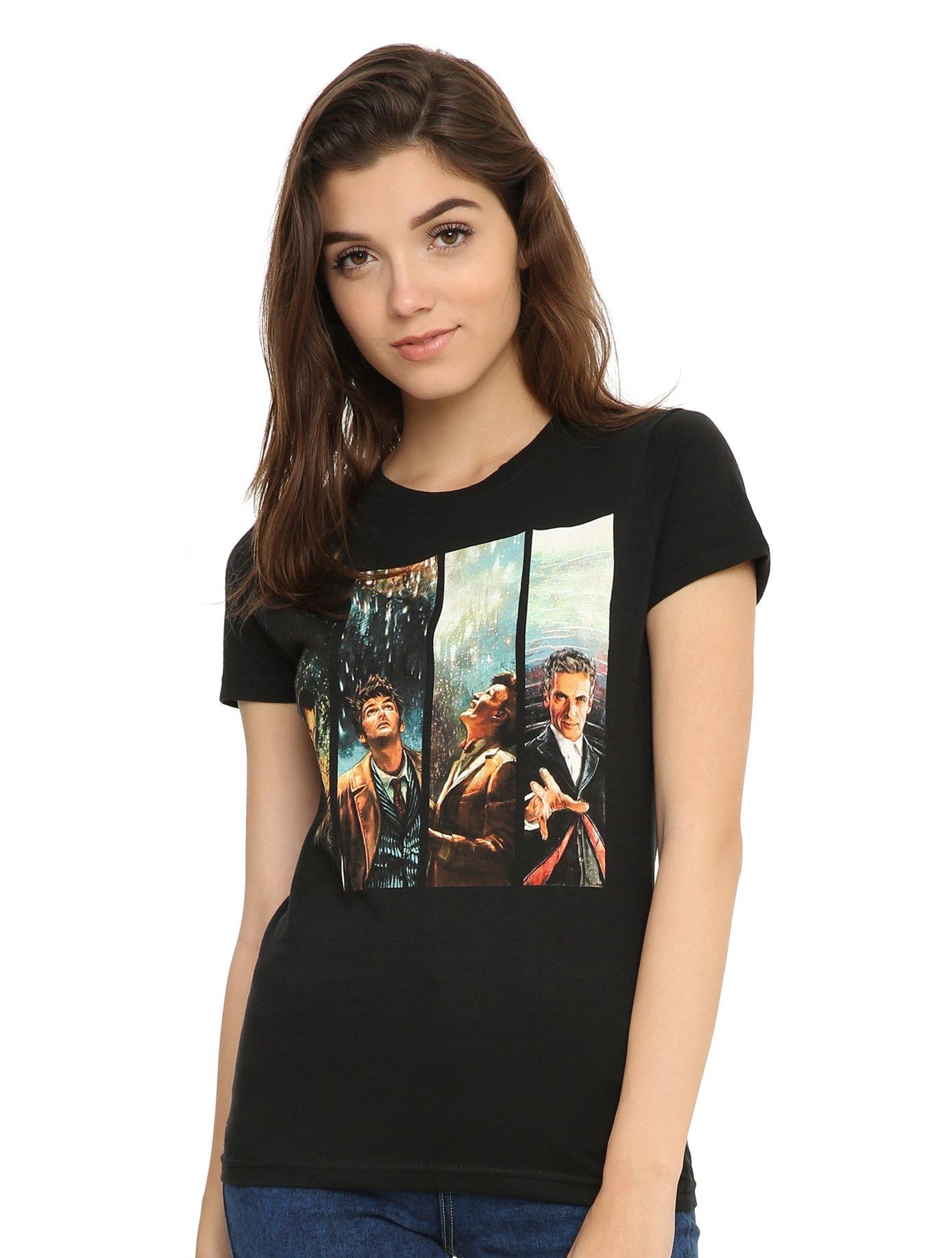 Doctor Who The Doctors Girls T-Shirt, BLACK, hi-res
