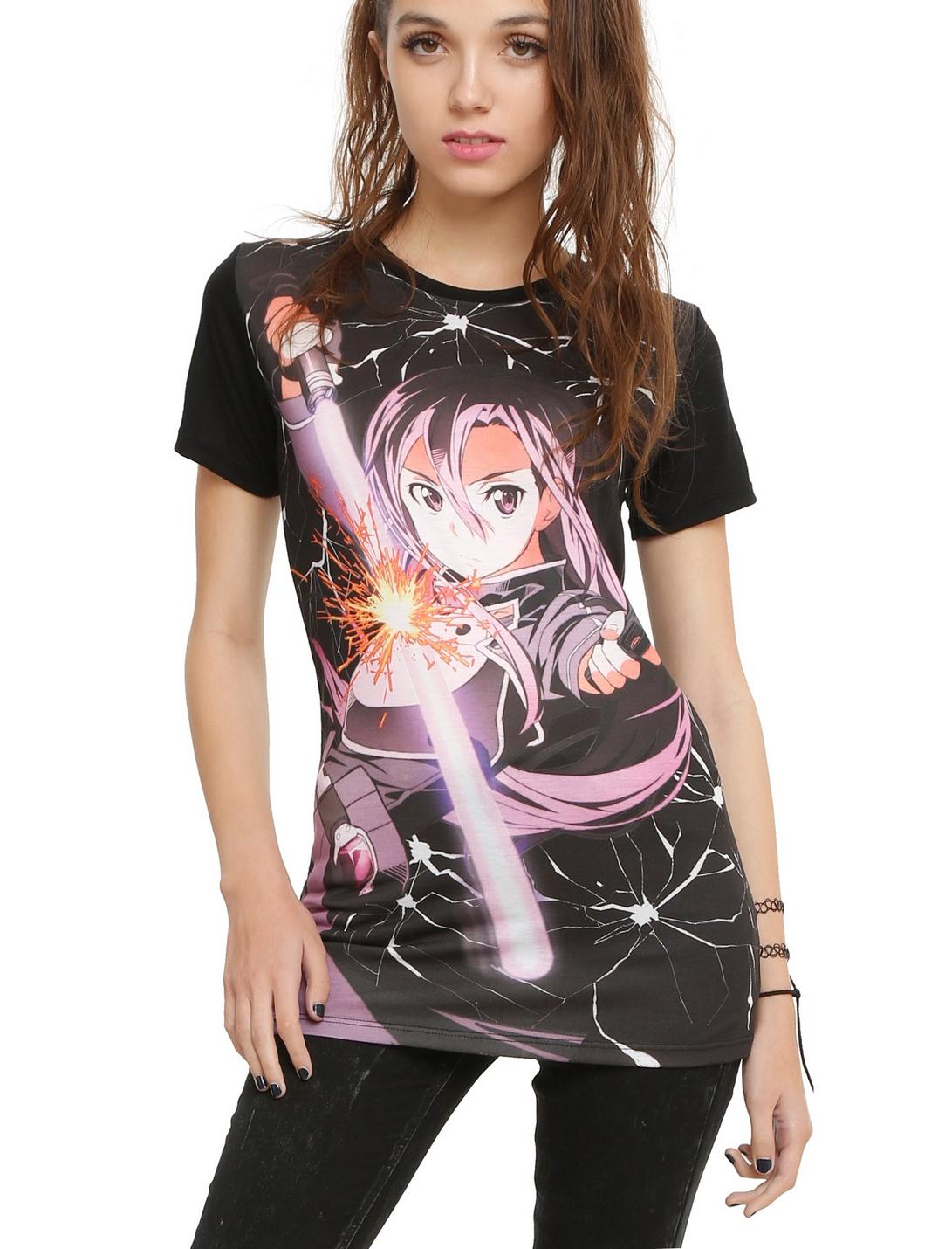 Sword Art Online Kirito Gun Fight Girls T-Shirt, BLACK, hi-res