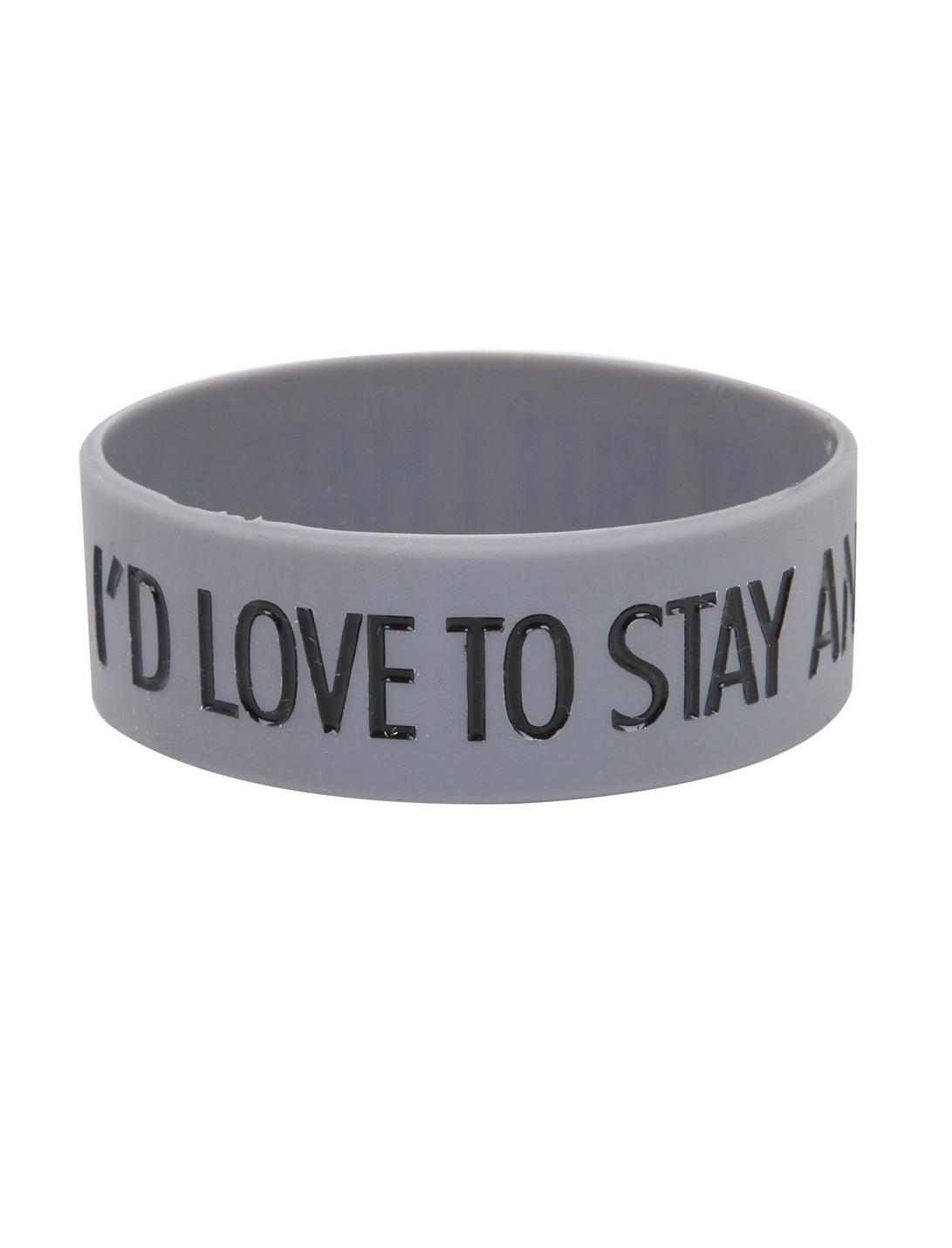 I’d Love To Stay & Chat But… Rubber Bracelet, , hi-res