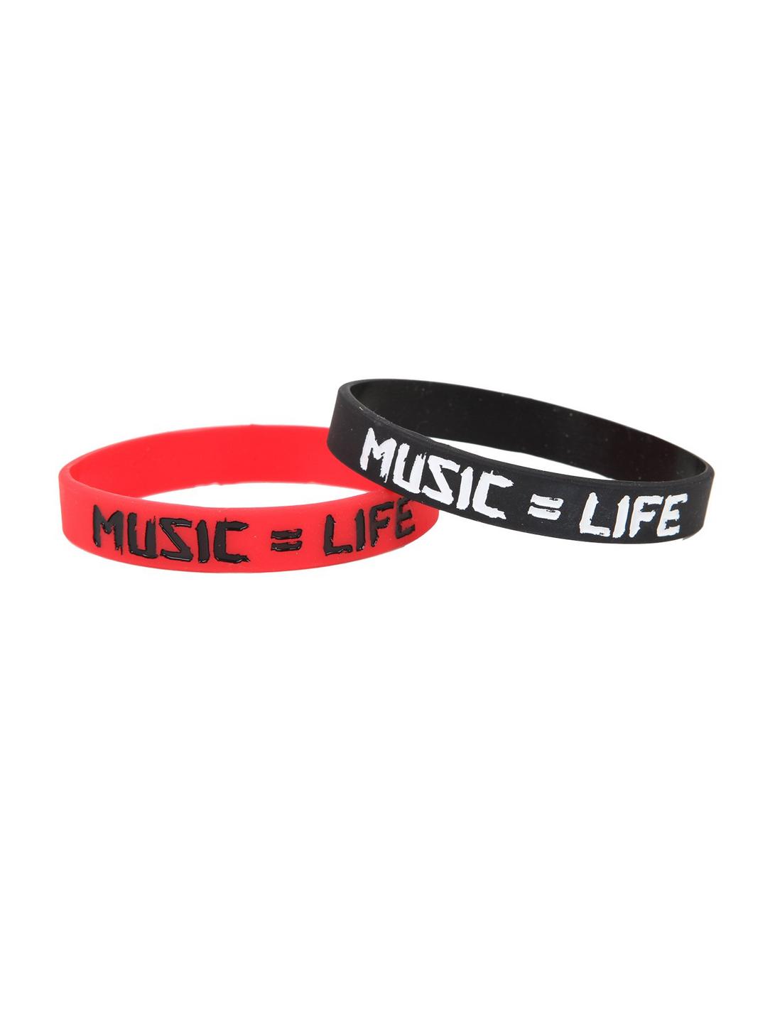 Music = Life Rubber Bracelet 2 Pack, , hi-res