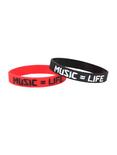 Music = Life Rubber Bracelet 2 Pack, , hi-res