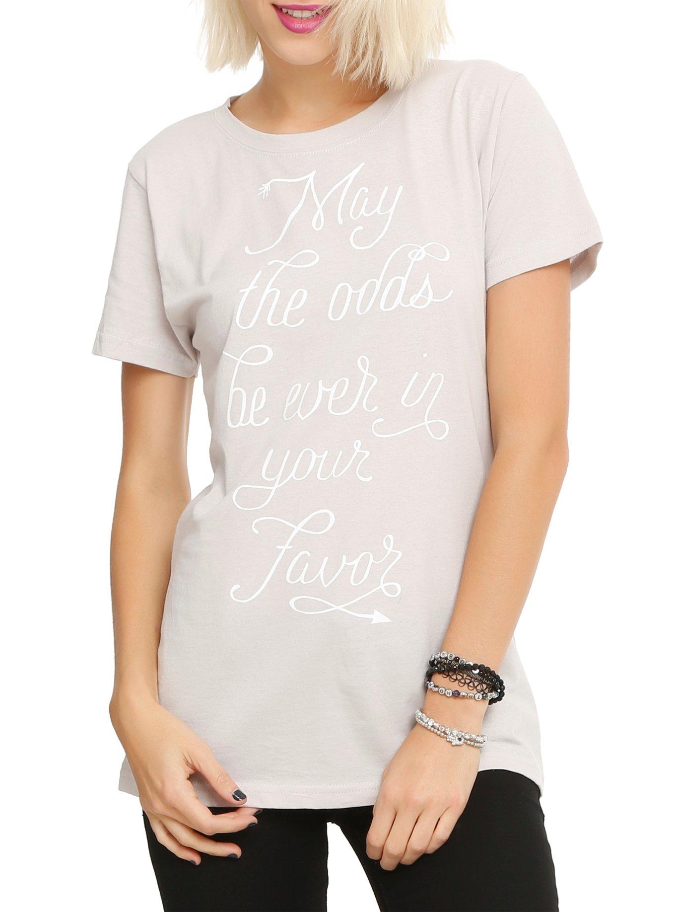 The Hunger Games: Mockingjay May The Odds Girls T-Shirt, GREY, hi-res