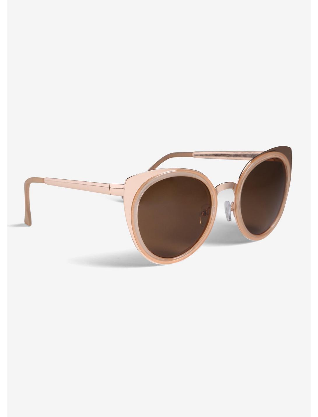 Rose Gold Cat Eye Sunglasses, , hi-res