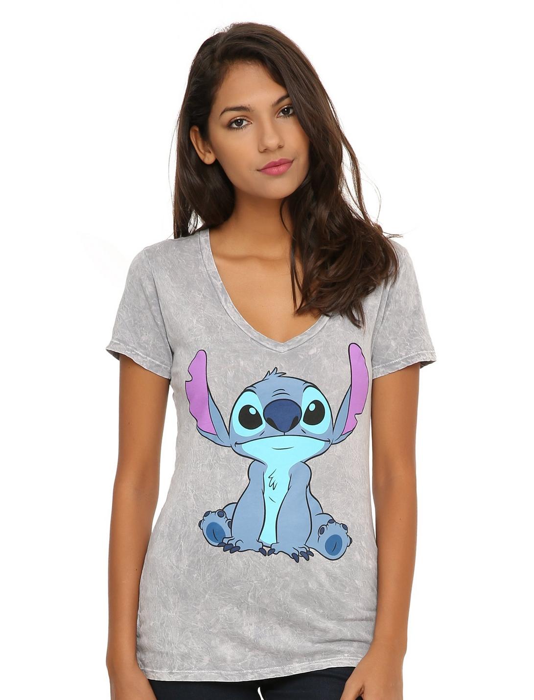Disney Lilo & Stitch Tie Dye Stitch Girls T-Shirt, GREY, hi-res