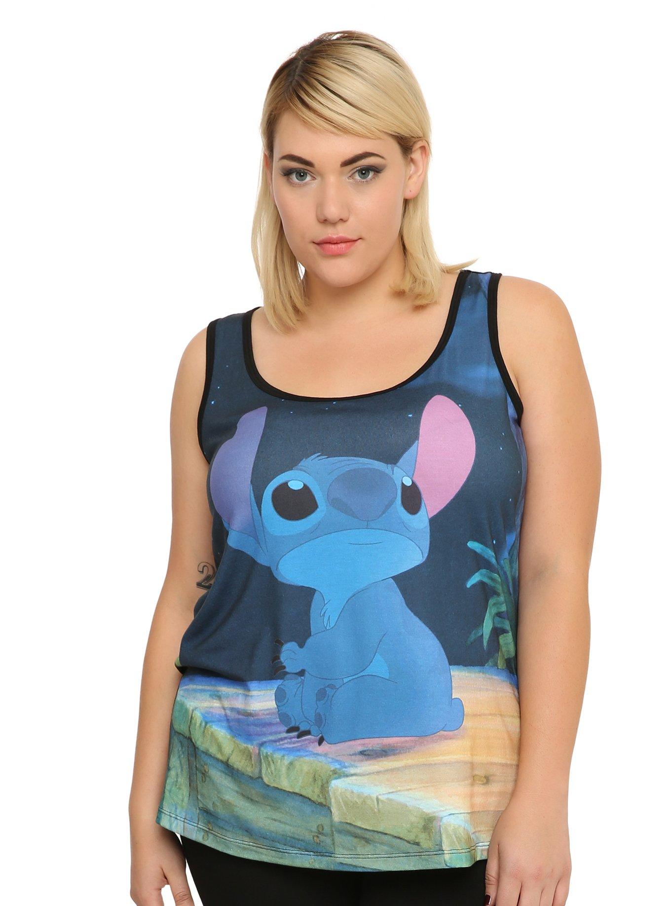 Disney Lilo & Stitch Sad Sublimation Girls Tank Top Plus Size, MULTI, hi-res