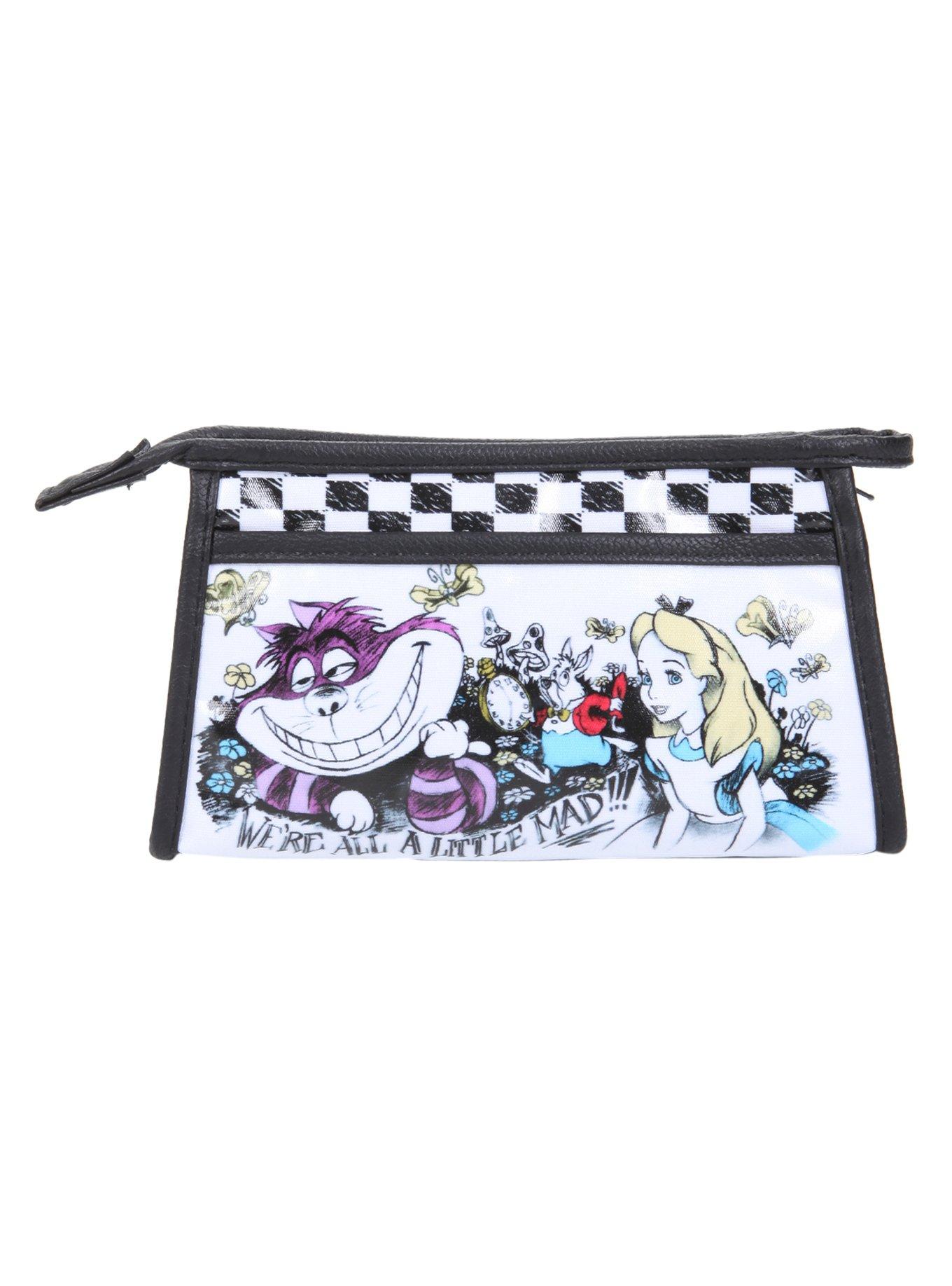 Loungefly Disney Alice In Wonderland We're All Mad Makeup Bag, , hi-res view 1