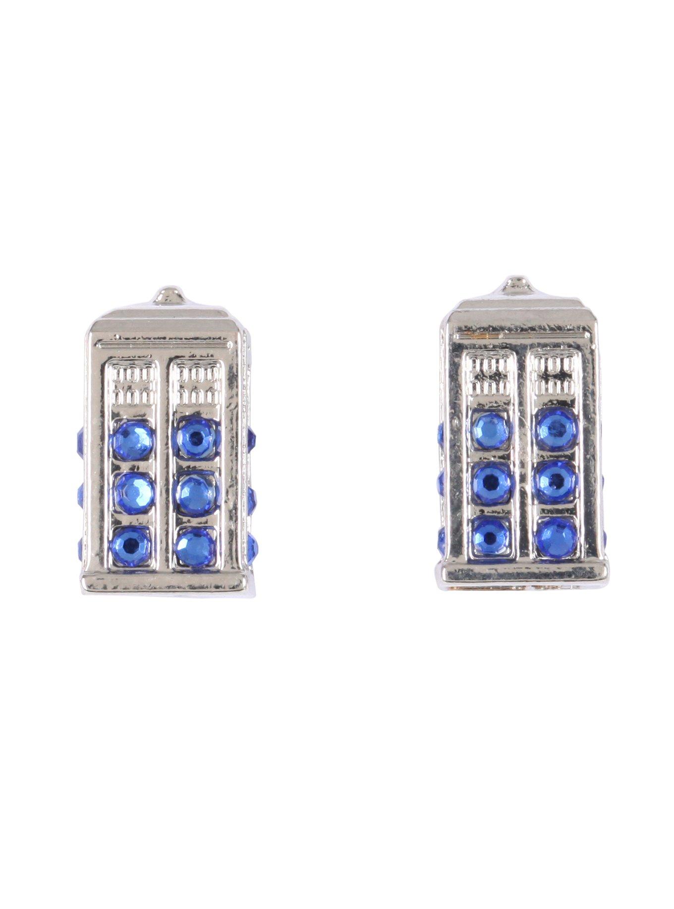 Doctor Who TARDIS Bling Earrings, , hi-res