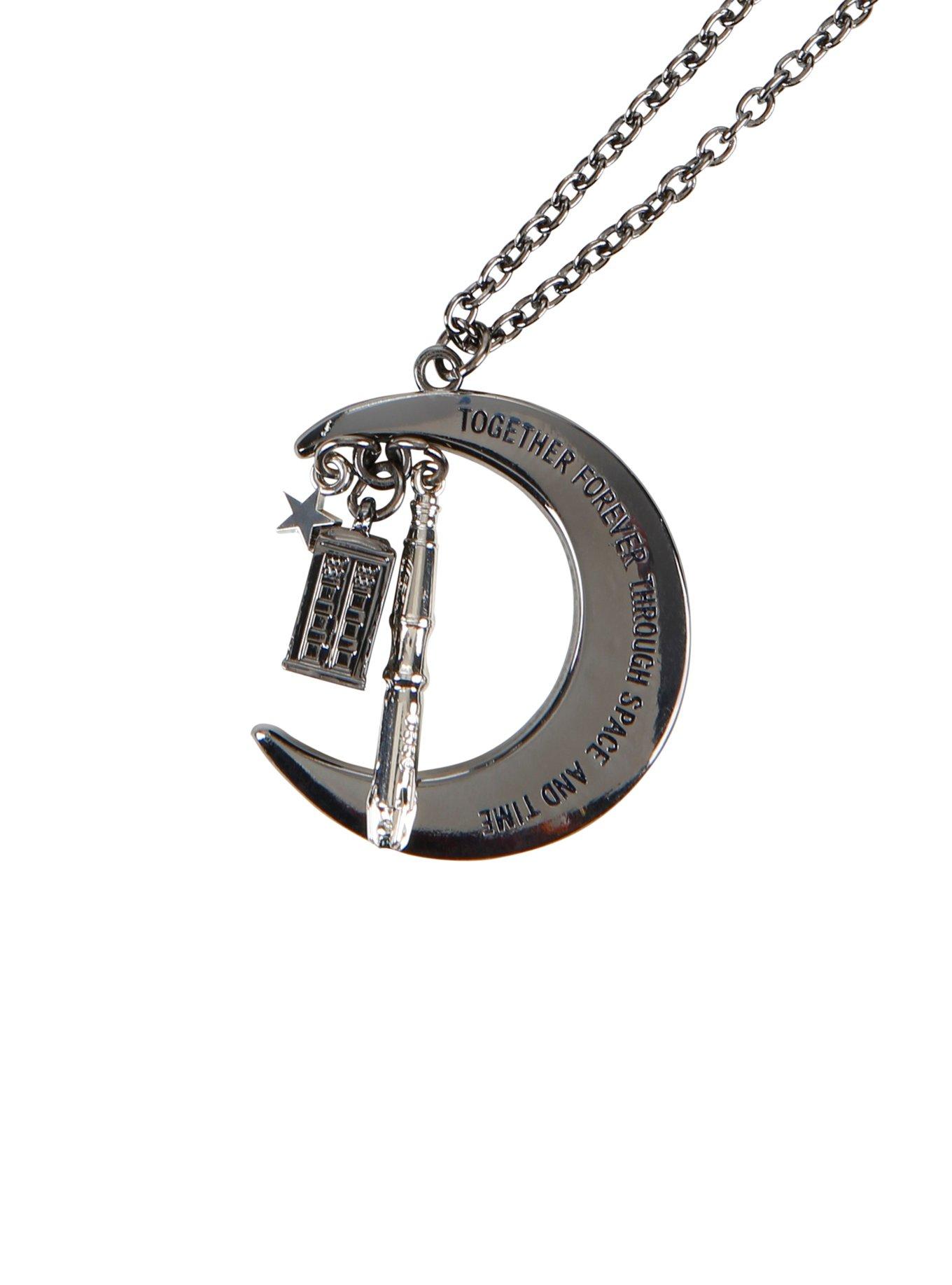 Doctor Who Half Moon TARDIS Necklace, , hi-res