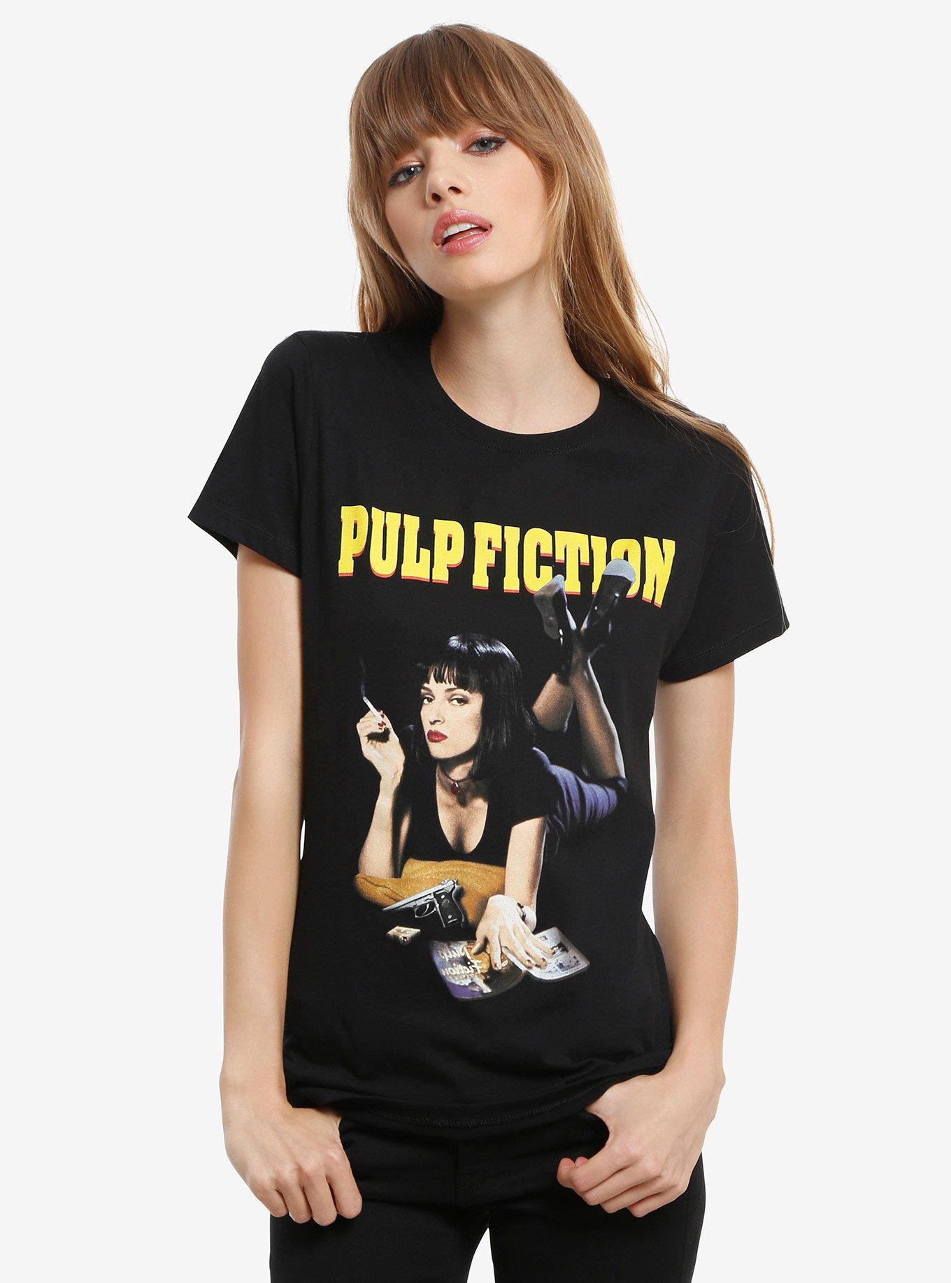 Pulp Fiction Mia Wallace Womens Tee, BLACK, hi-res