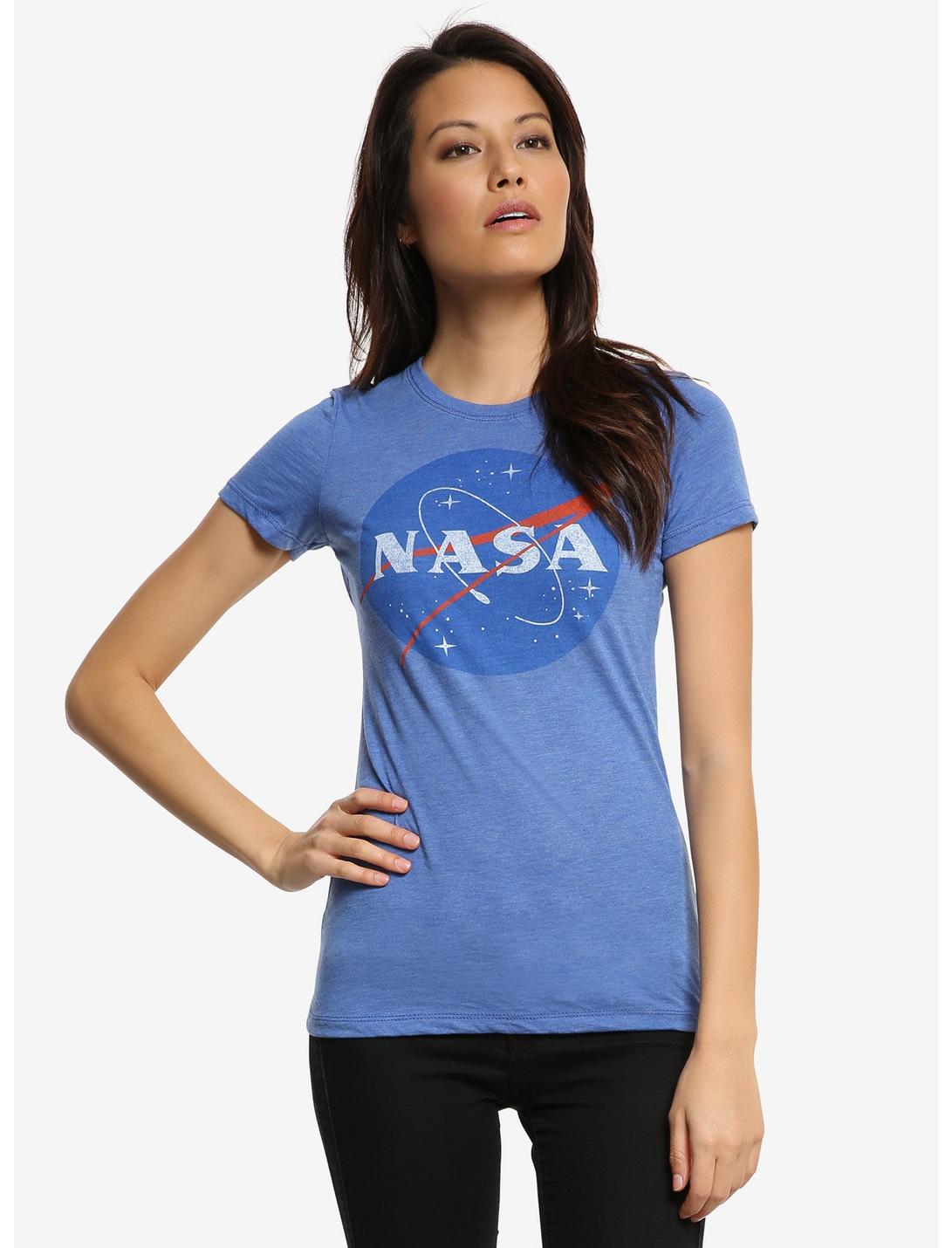 NASA Logo Womens Tee, BLUE, hi-res