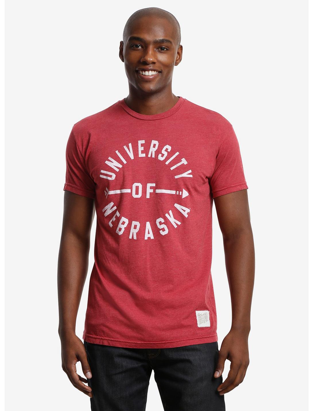 NCAA Distressed University of Nebraska Cornhuskers Logo T-Shirt, MULTI, hi-res