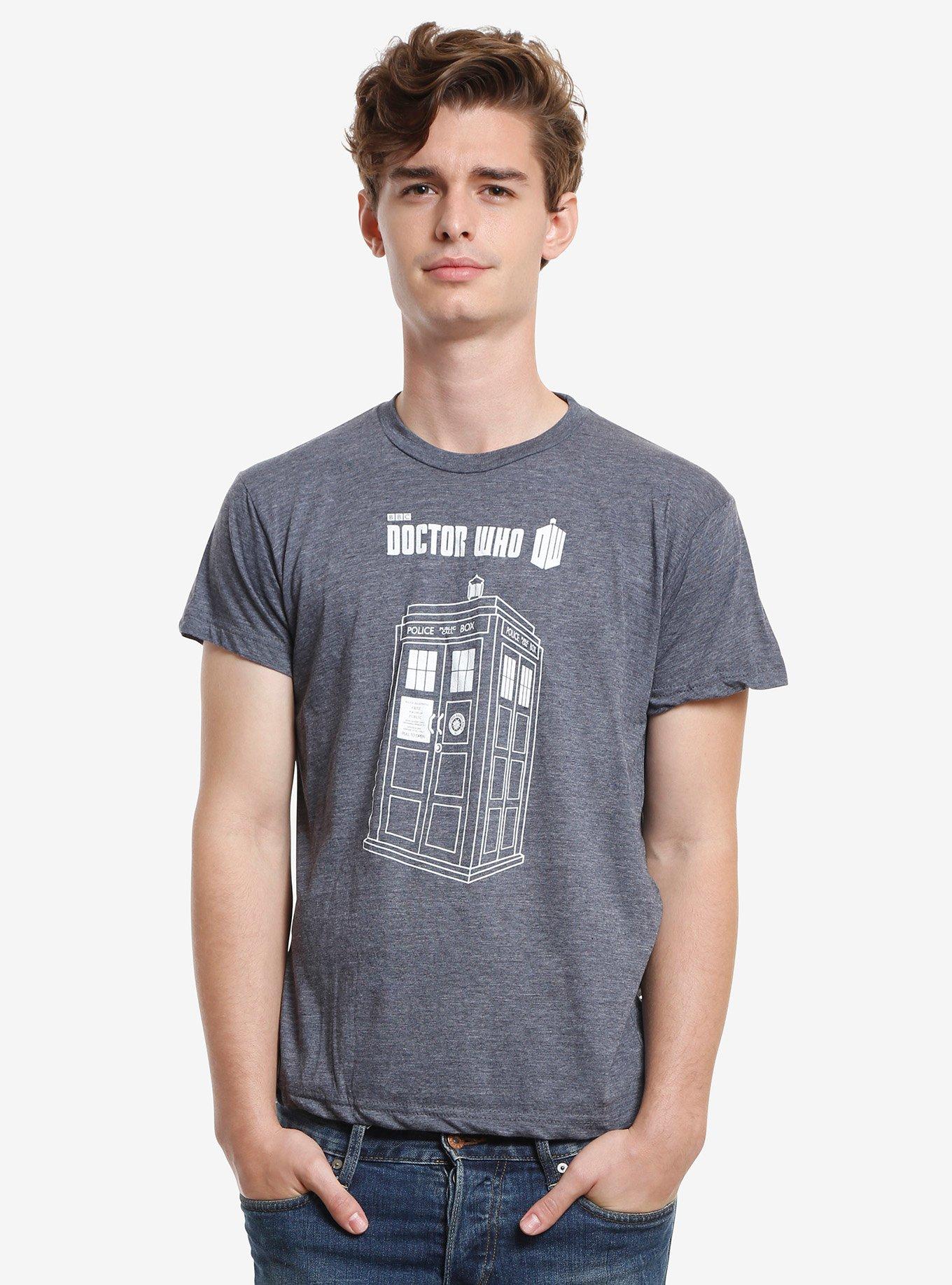 Doctor Who TARDIS Outline T-Shirt, MULTI, hi-res