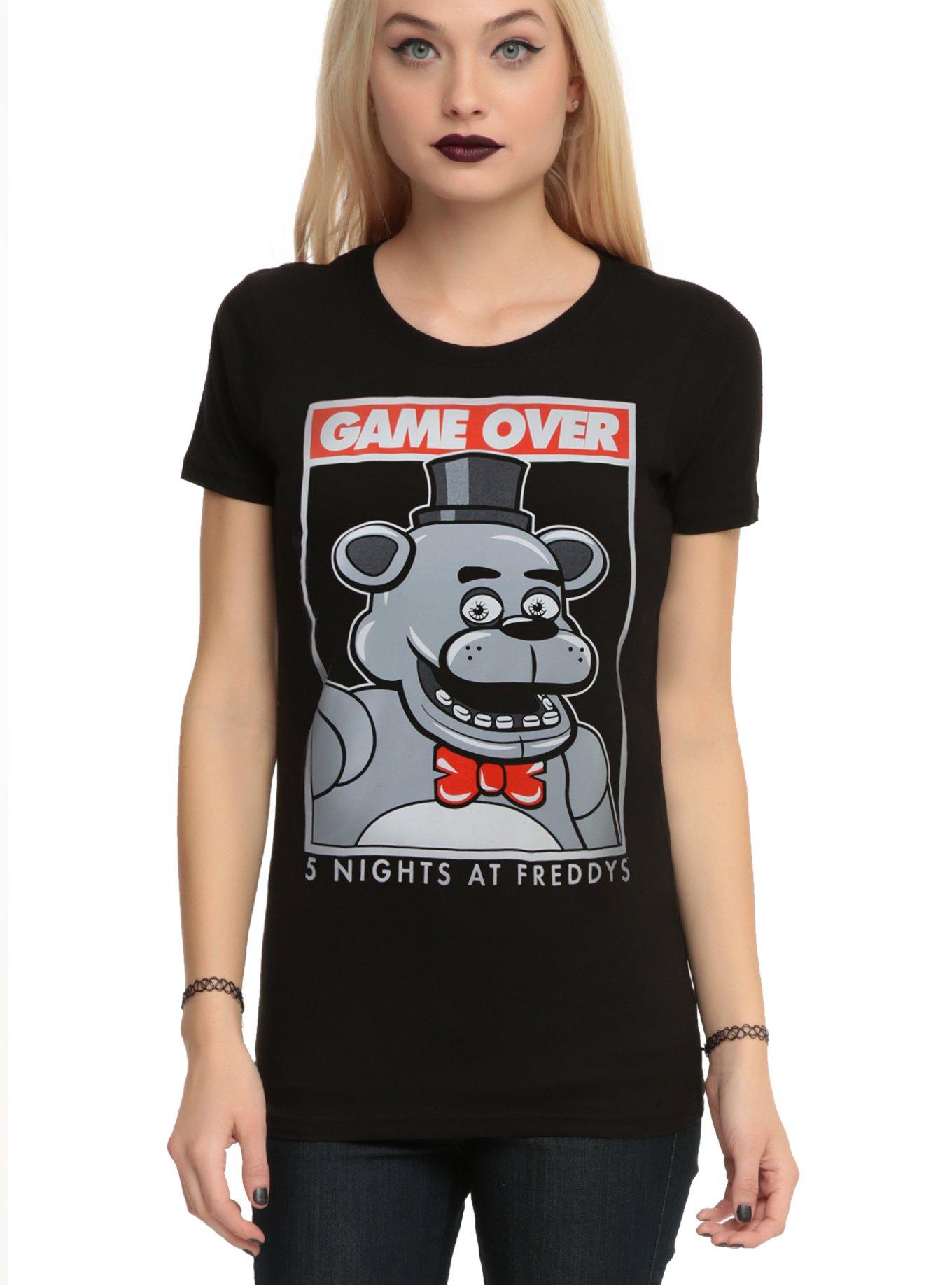 Five Nights At Freddy's Game Over Girls T-Shirt, BLACK, hi-res