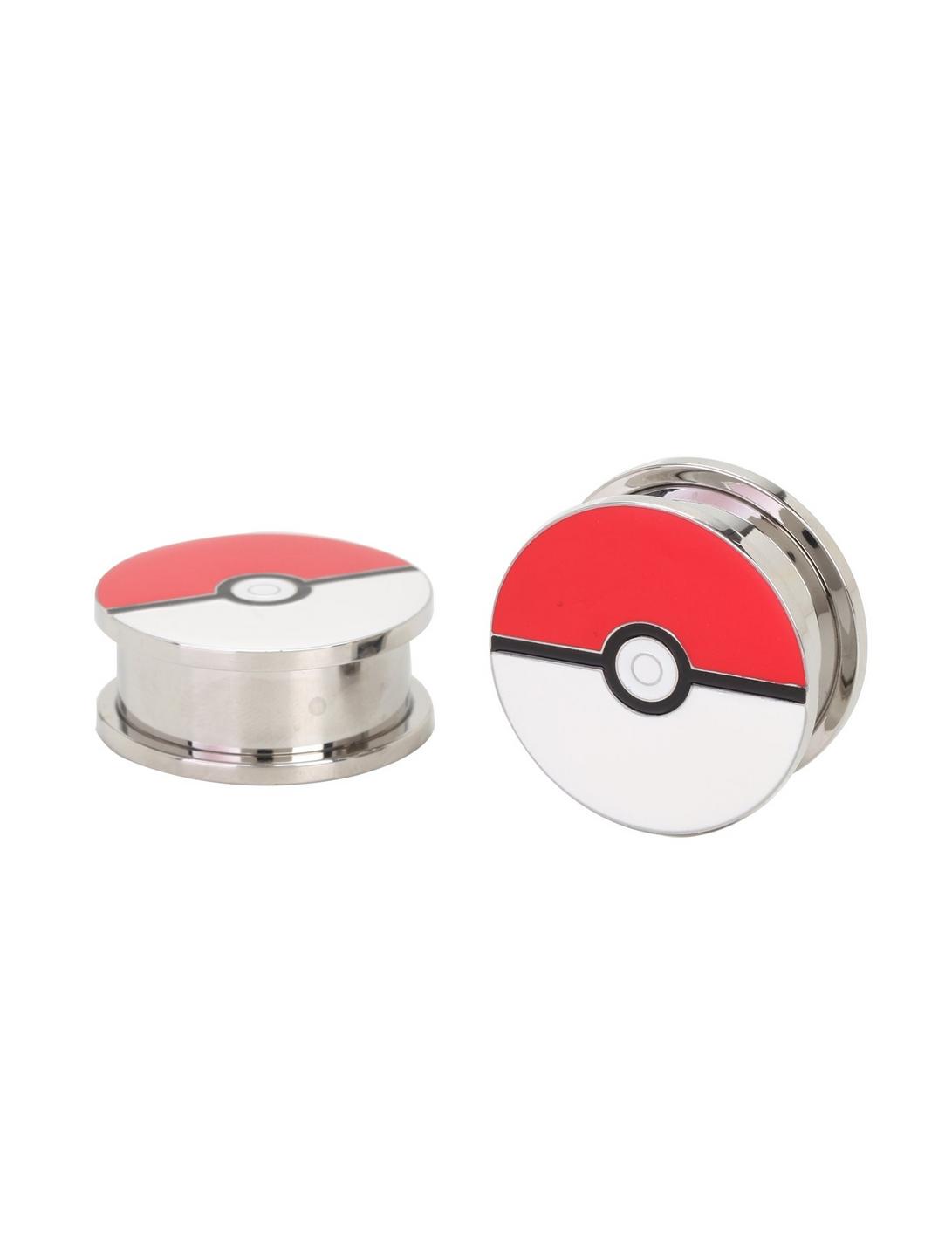 Steel Pokemon Poke Ball Spool Plug 2 Pack, , hi-res