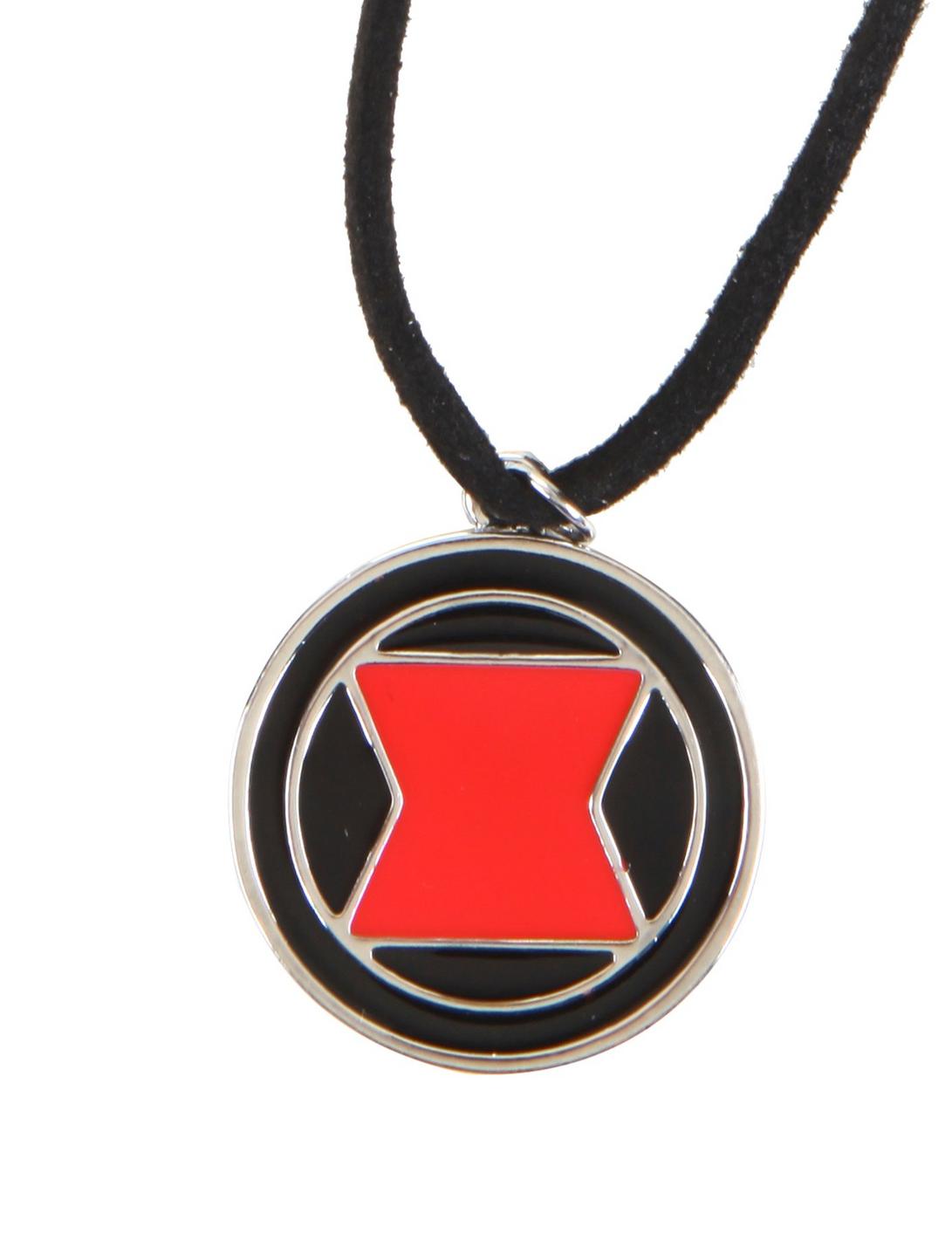 Marvel Avengers Black Widow Logo Cord Necklace, , hi-res