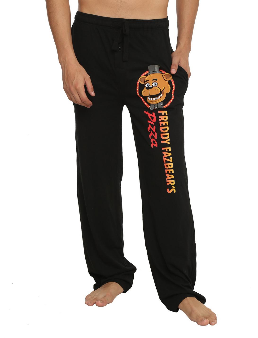 Five Nights At Freddy's Freddy Fazbear's Pizza Guys Pajama Pants, BLACK, hi-res
