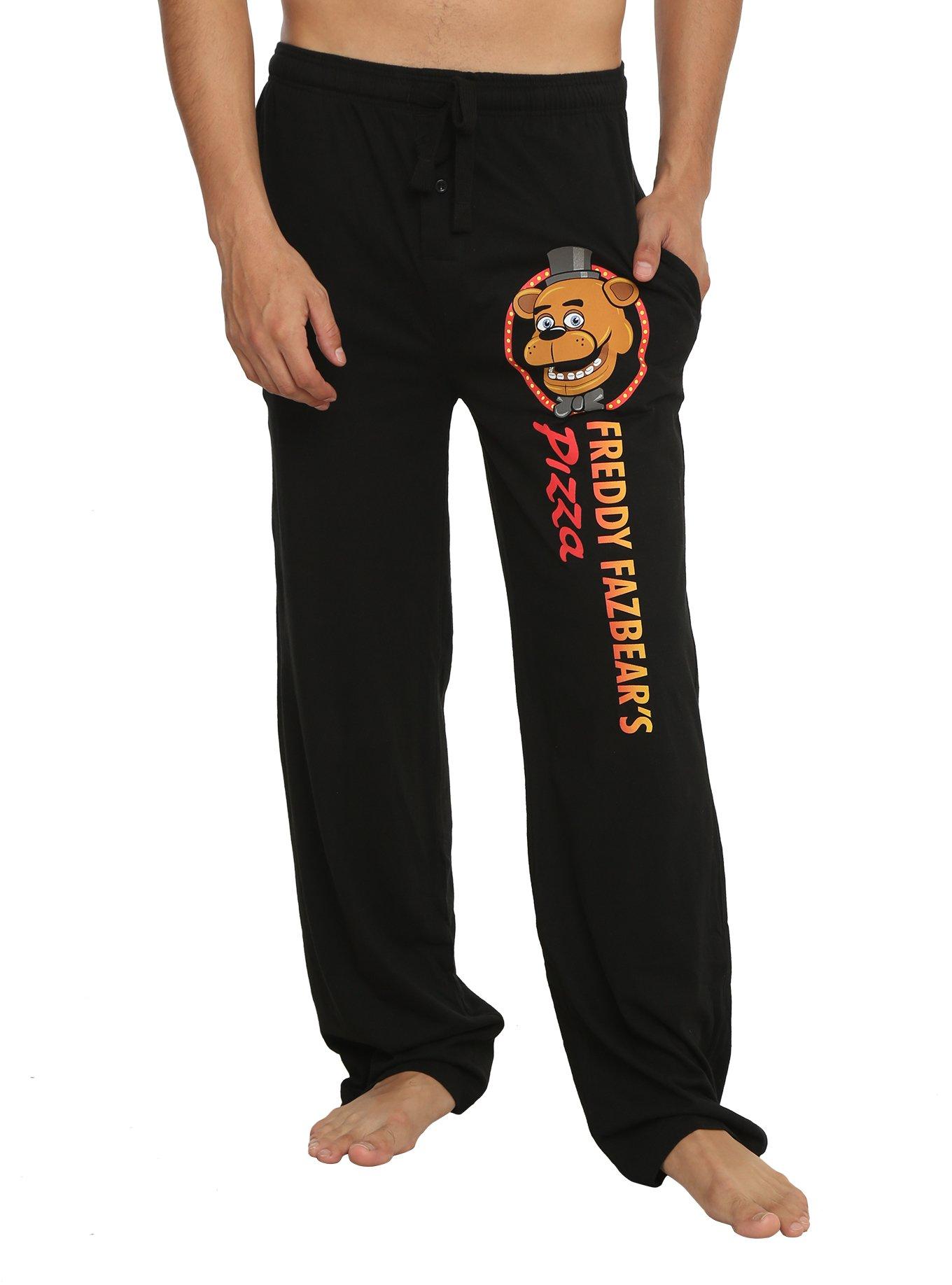 Five Nights At Freddy's Freddy Fazbear's Pizza Guys Pajama Pants, BLACK, hi-res