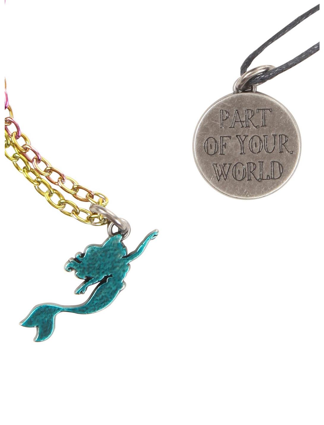 Disney The Little Mermaid Part Of Your World Layer Necklace Set, , hi-res