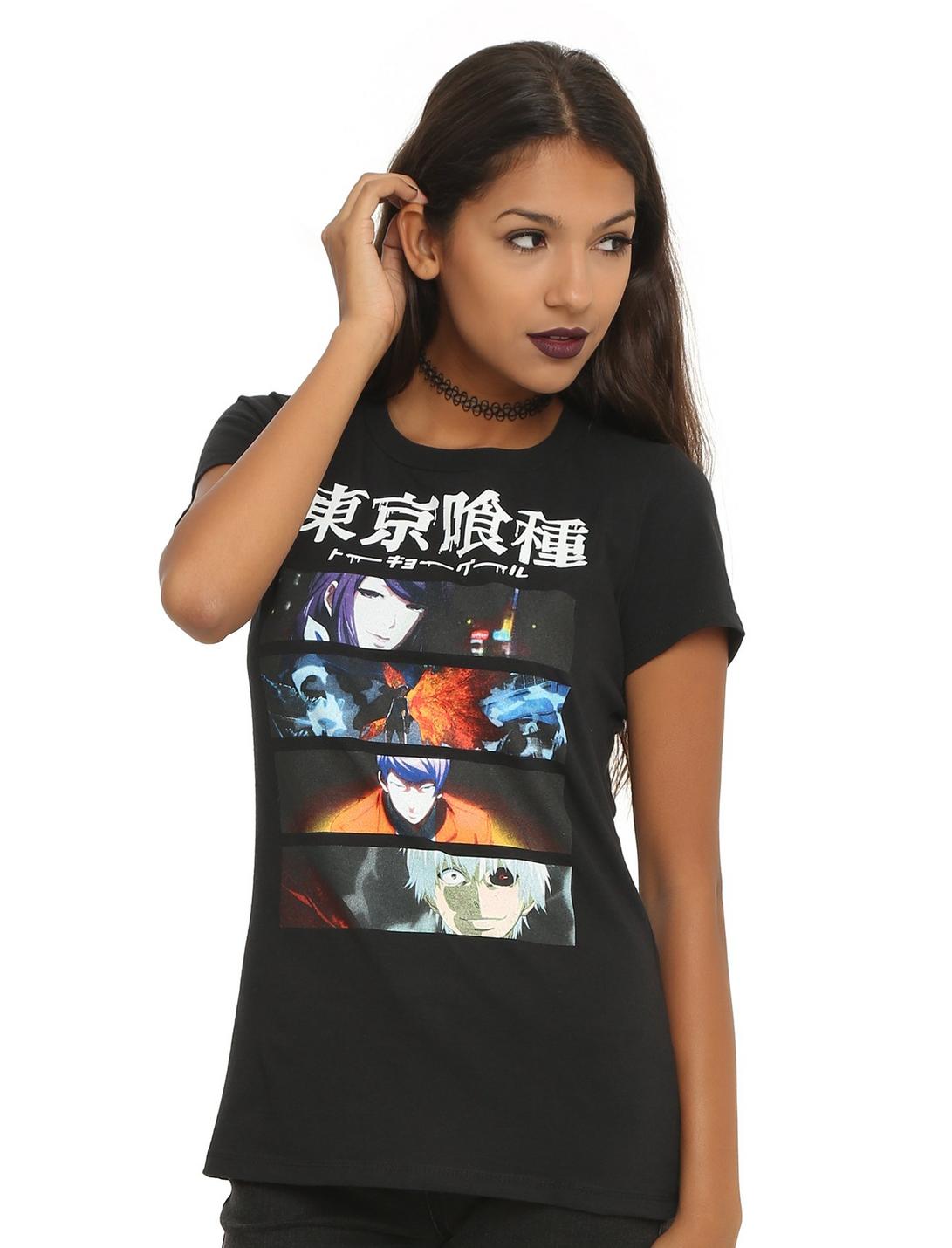 Tokyo Ghoul Face Panels Girls T-Shirt, , hi-res