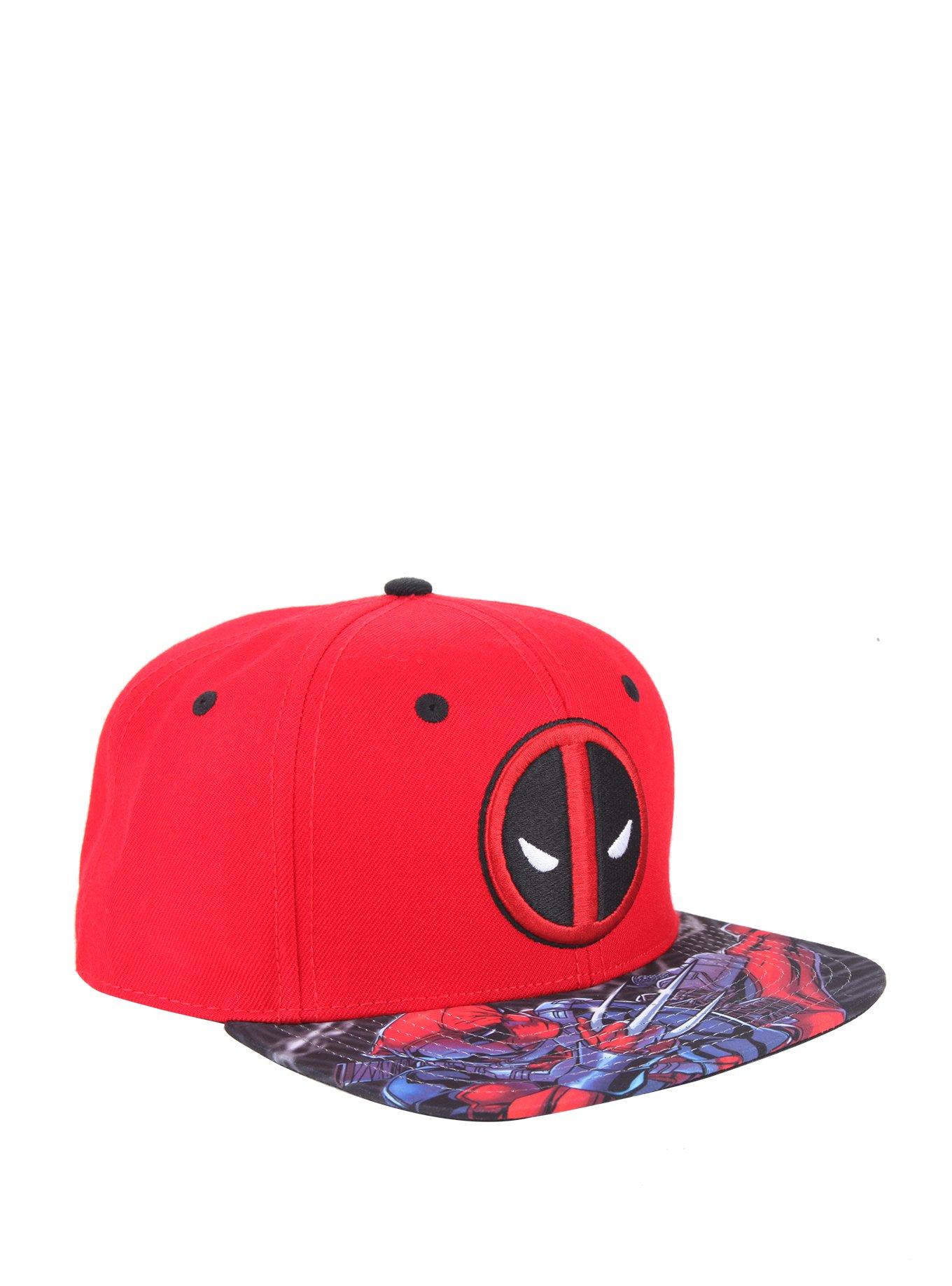 Marvel Deadpool Logo Snapback Hat, , hi-res
