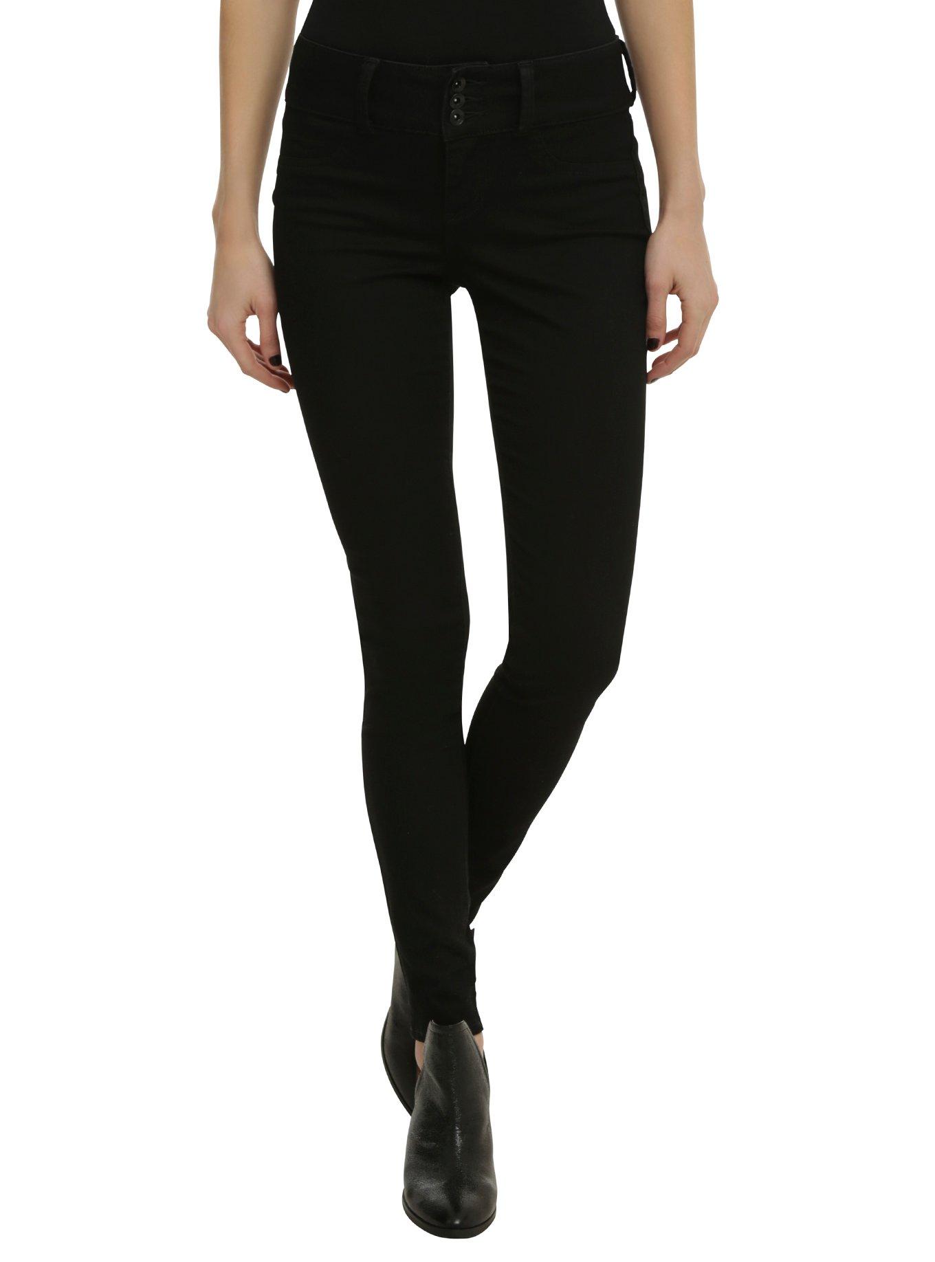 Blackheart Black Super Skinny Jeans, BLACK, hi-res