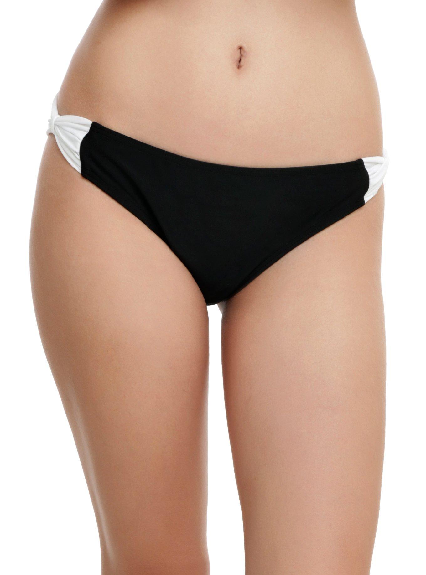 Panda Swim Bottoms, BLACK-WHITE, hi-res