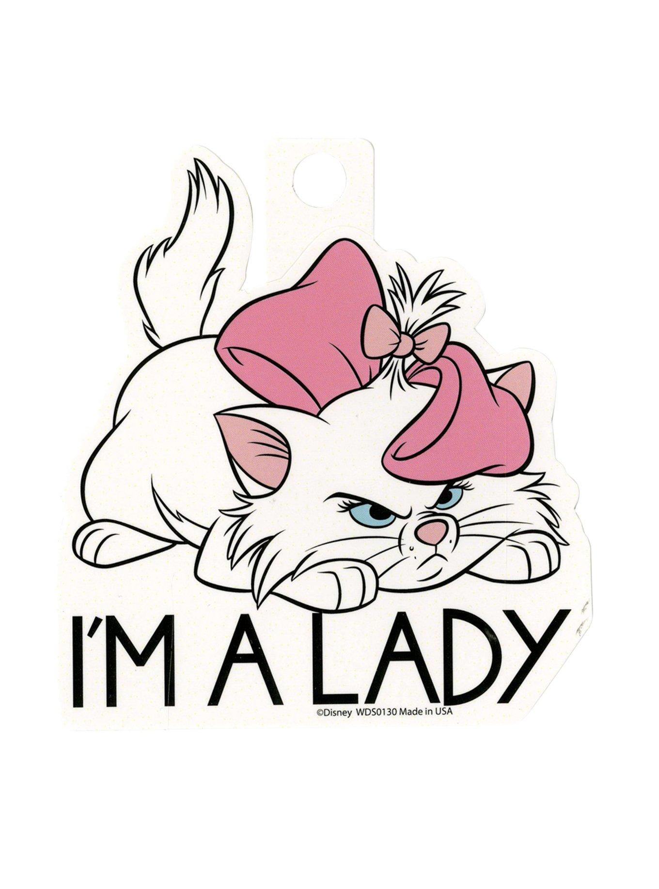 Disney The Aristocats Marie I'm A Lady Sticker, , hi-res