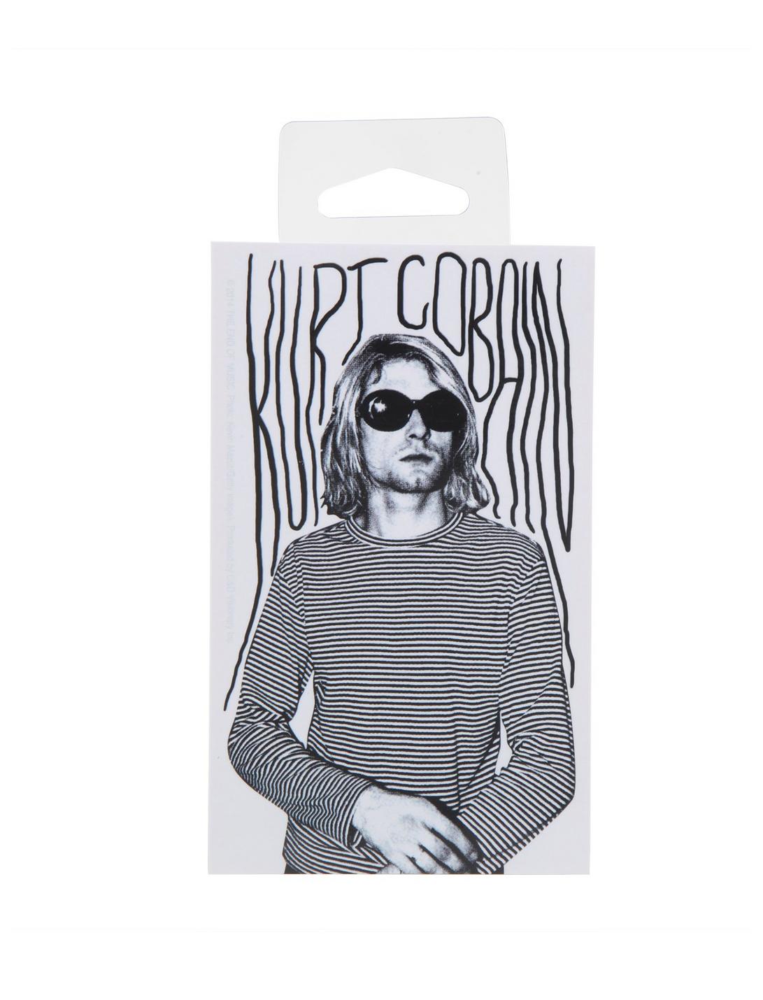 Kurt Cobain Black And White Sticker, , hi-res