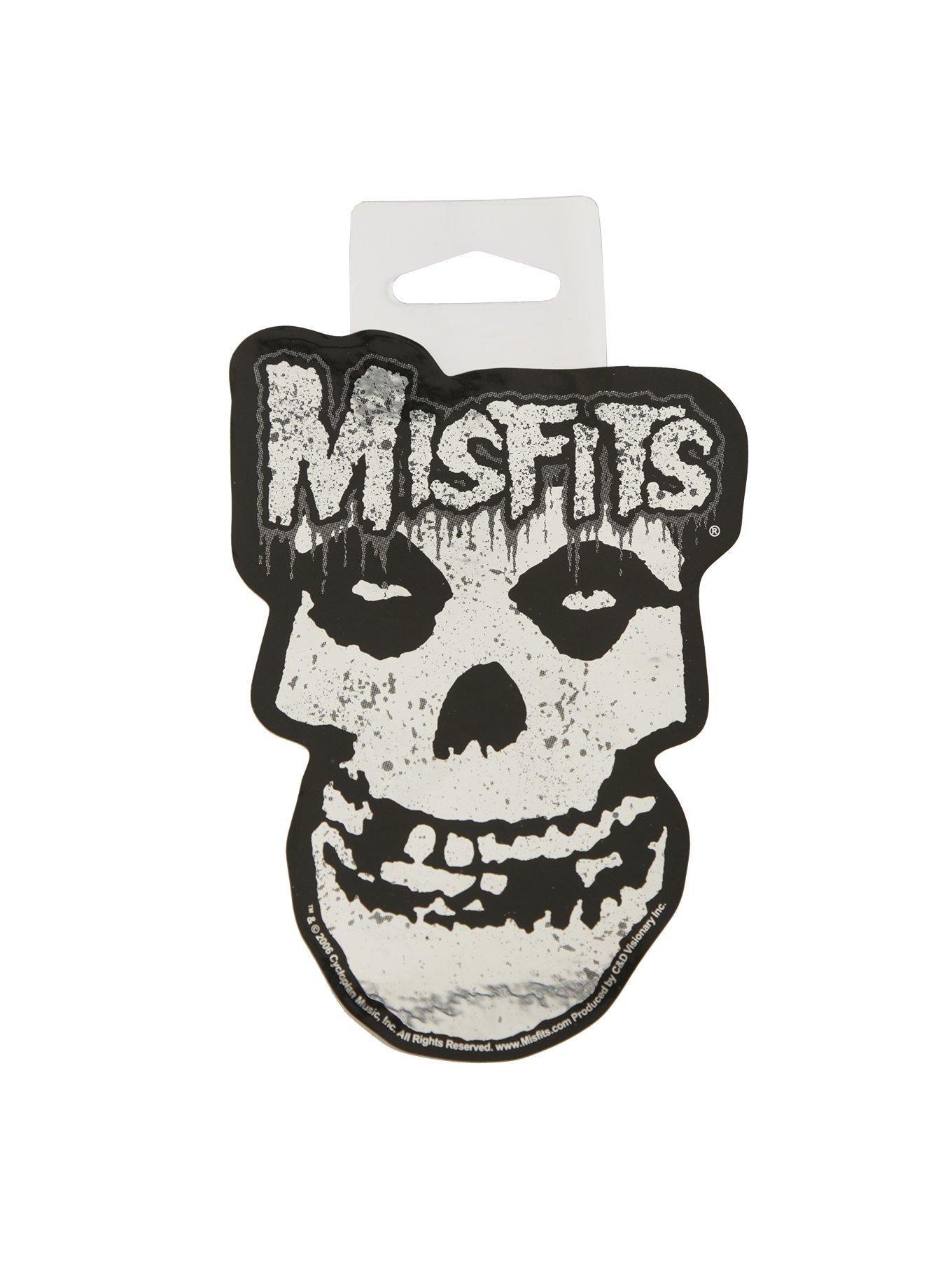 Misfits Chrome Fiend Skull Sticker, , hi-res