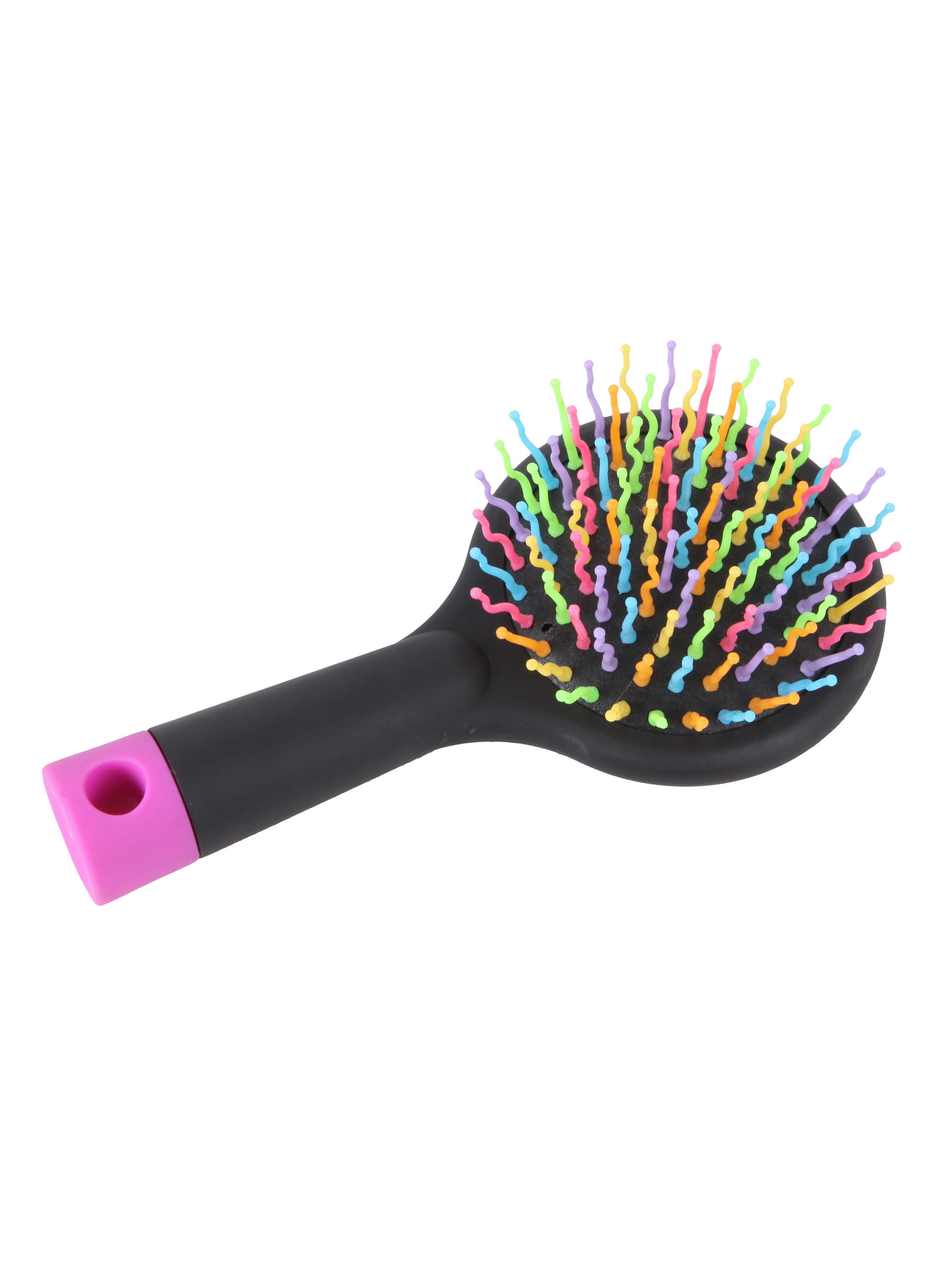 Standing Neon Hairbrush With Mirror, , hi-res