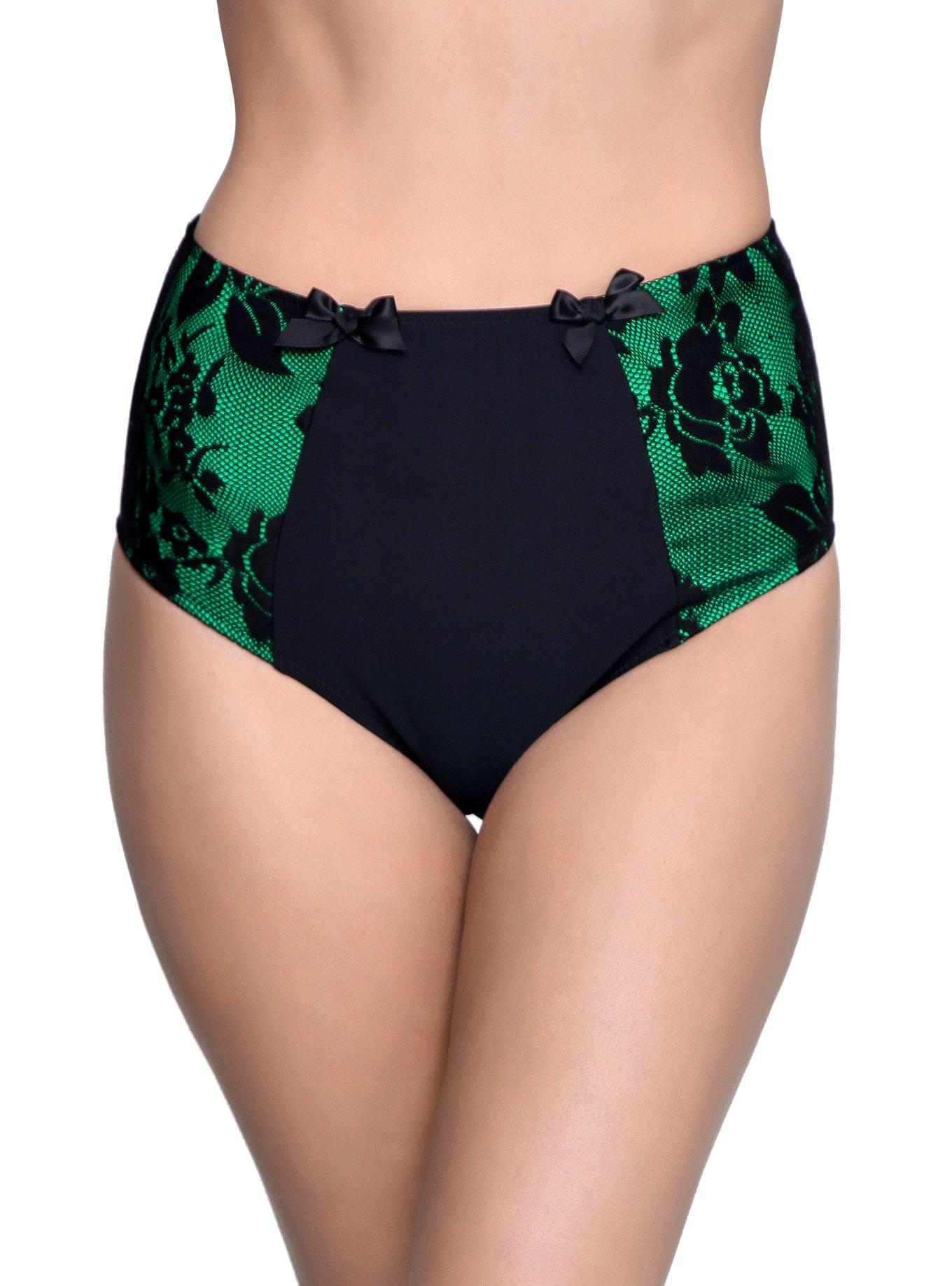 DC Comics Poison Ivy Bombshells Swim Bottoms, BLACK, hi-res