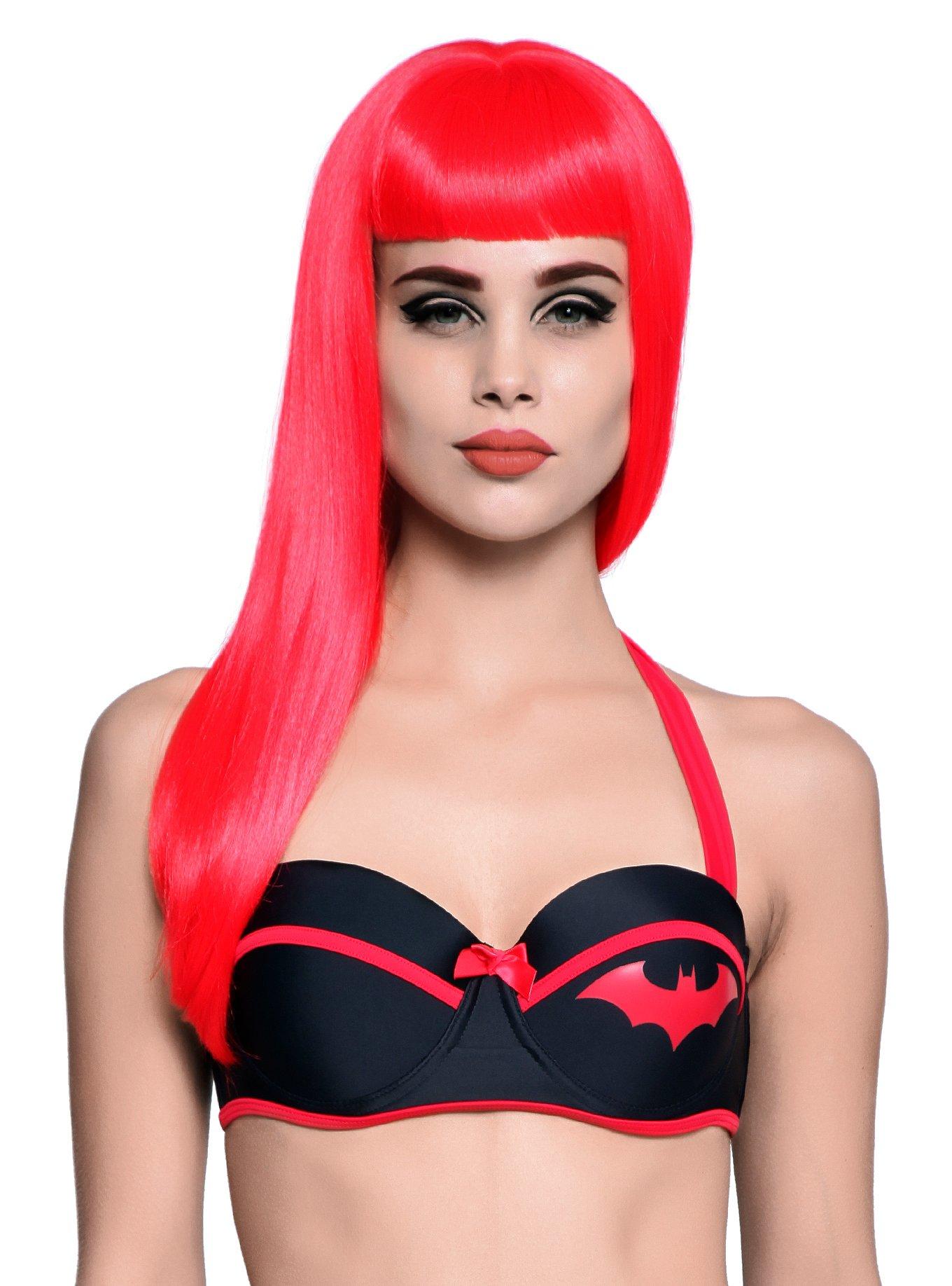 DC Comics Batwoman Swim Top, BLACK, hi-res