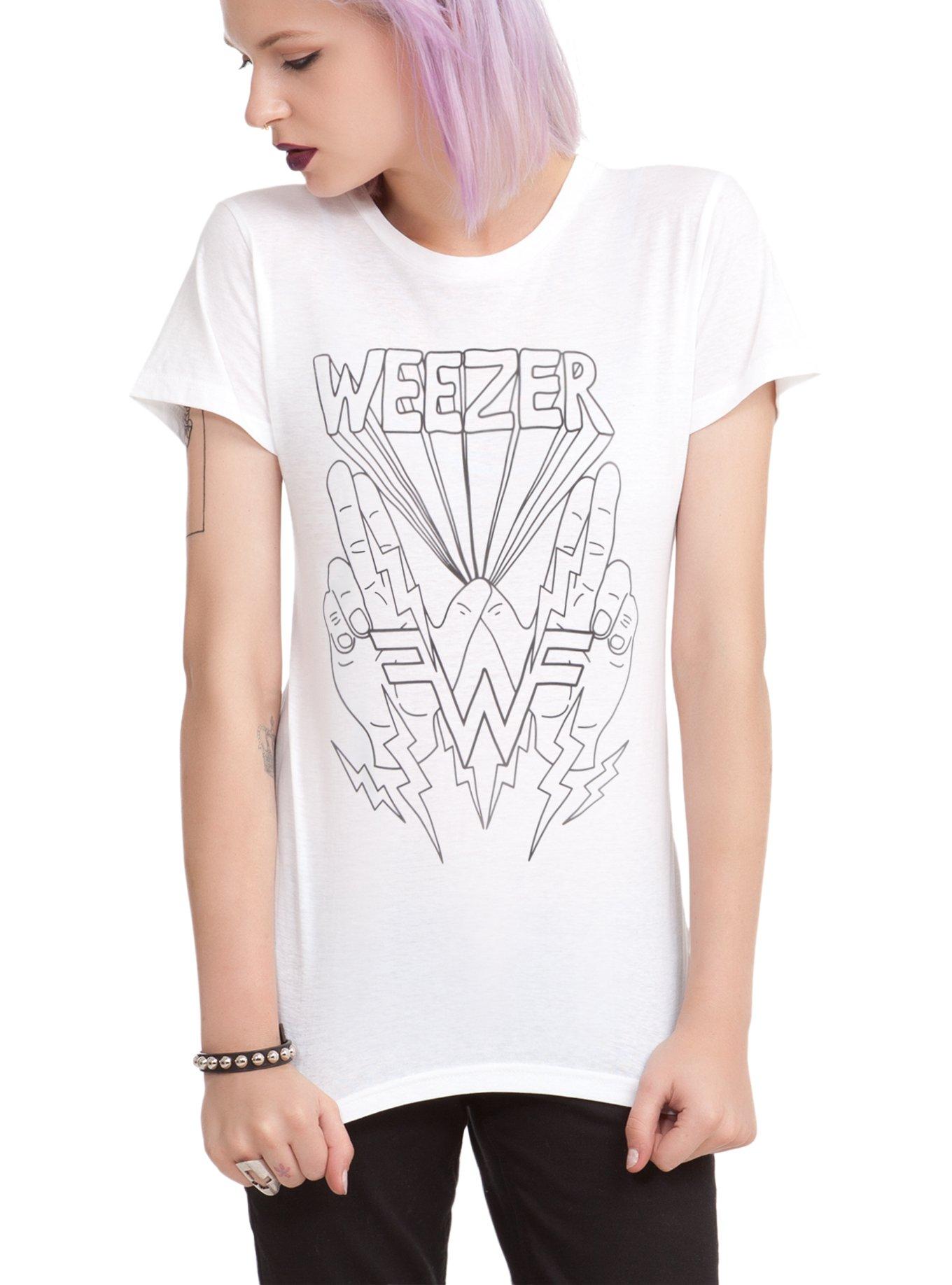 Weezer Hands Logo Girls T-Shirt, , hi-res