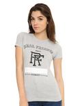 Real Friends Athletic Logo Girls T-Shirt, HEATHER GREY, hi-res