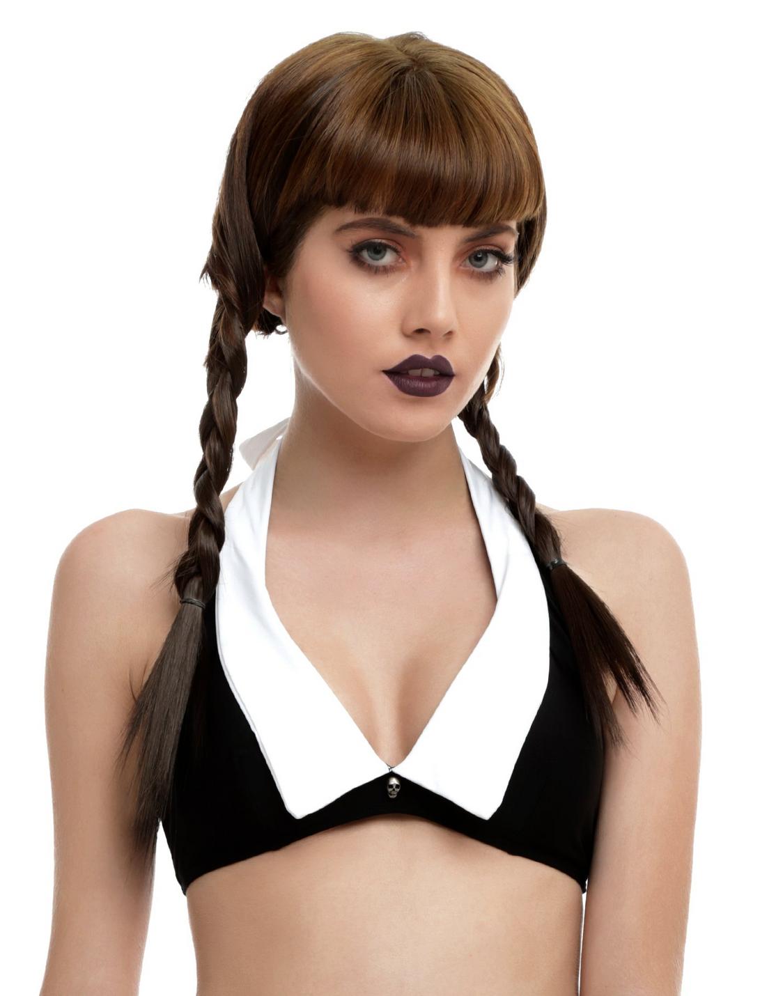Black & White Sailor Swim Top, BLACK-WHITE, hi-res