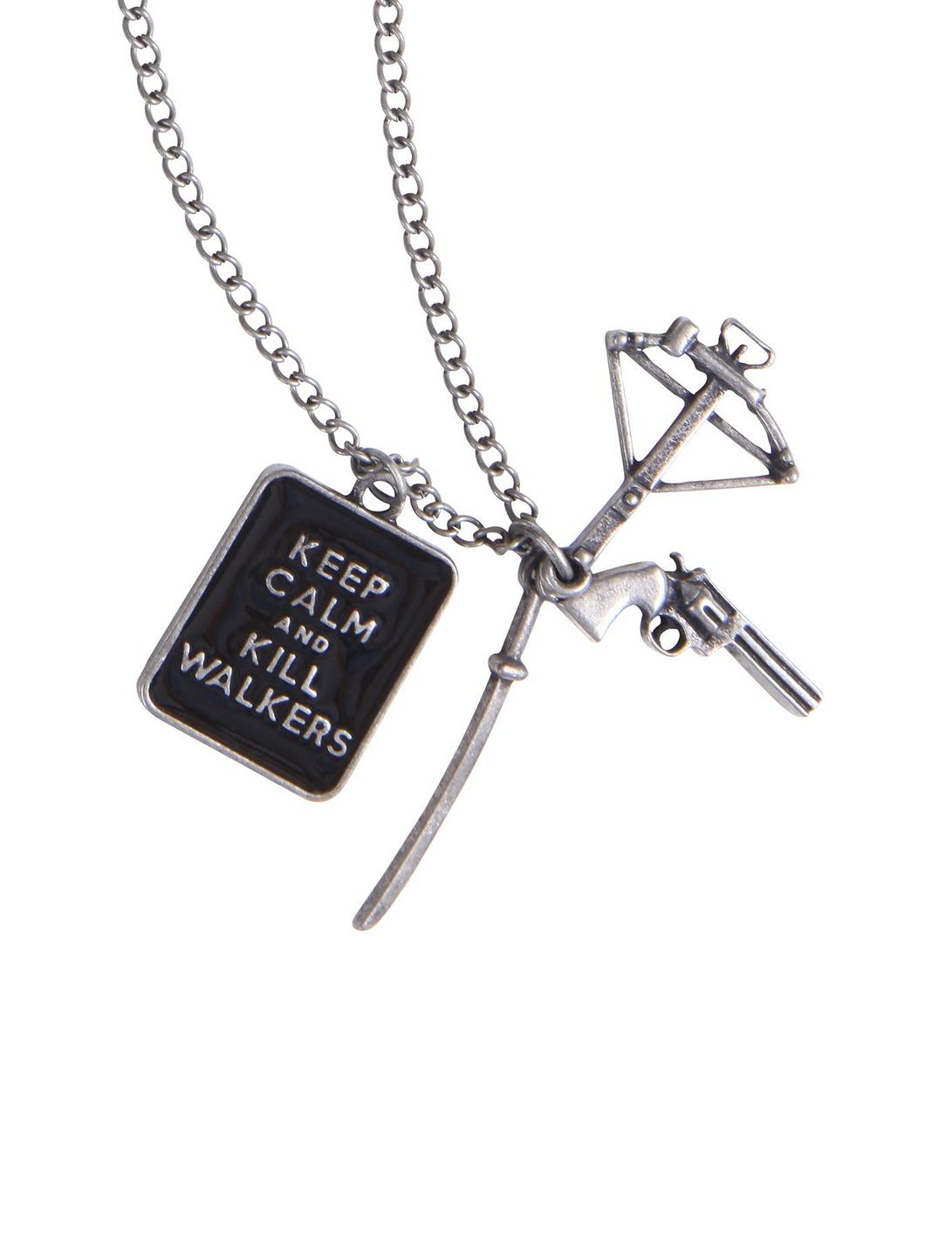 The Walking Dead Keep Calm Weapons Necklace, , hi-res