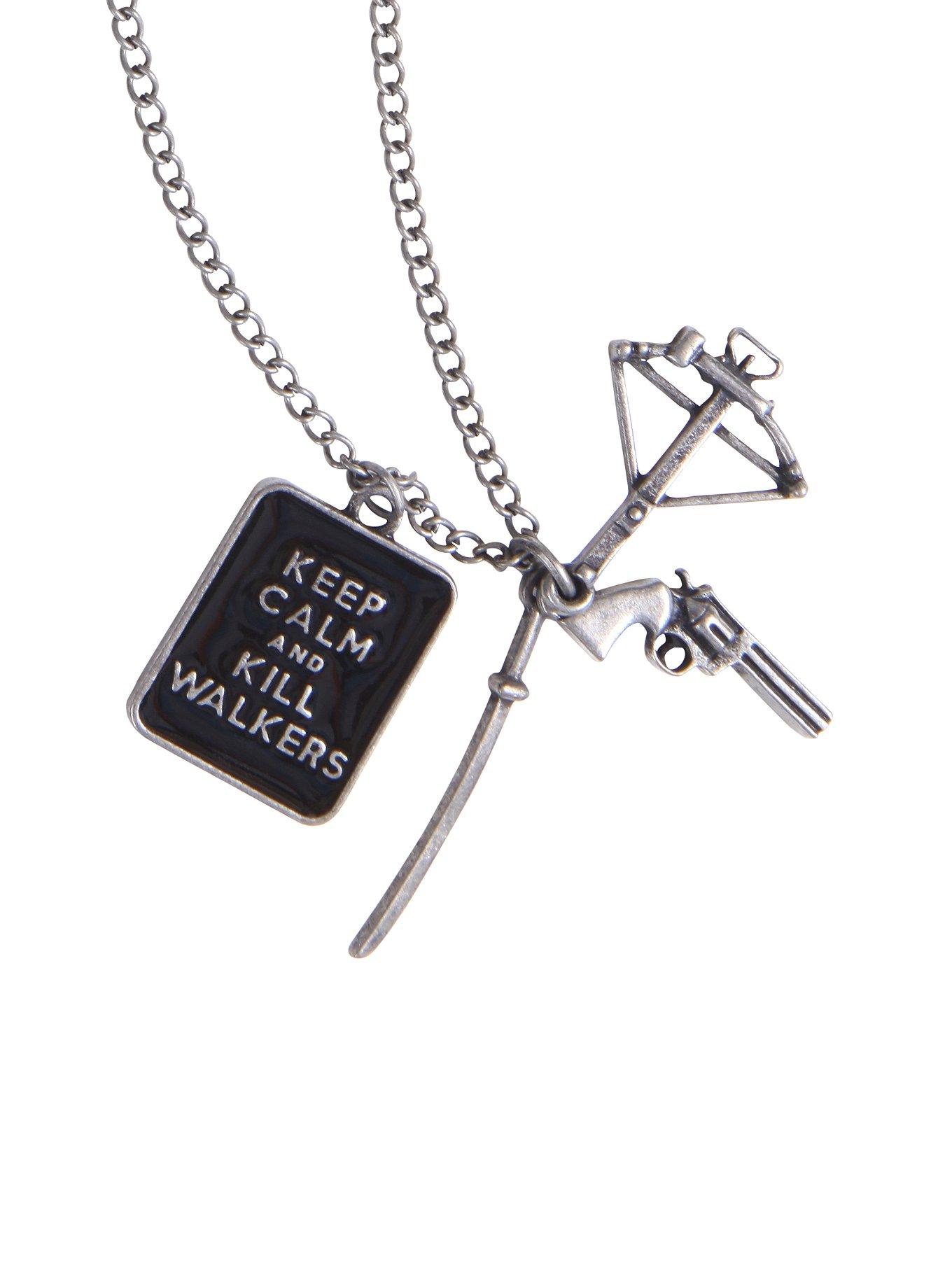 The Walking Dead Keep Calm Weapons Necklace, , hi-res