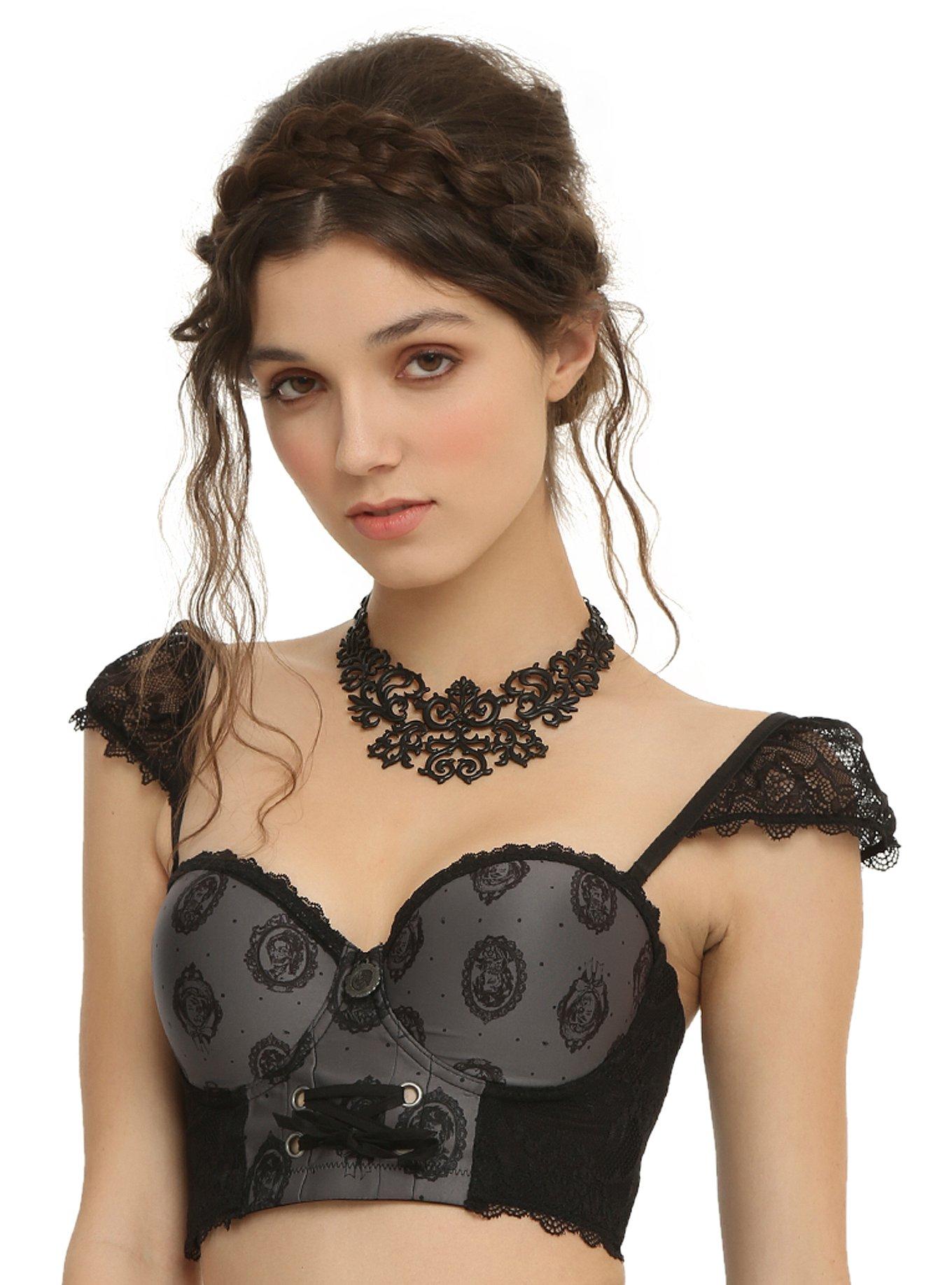 Pride + Prejudice + Zombies Longline Bra, BLACK, hi-res