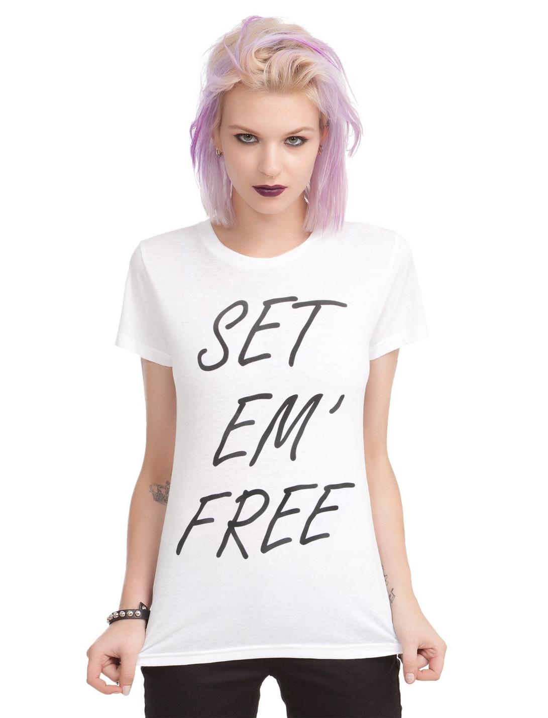 Set Em' Free Girls T-Shirt, WHITE, hi-res