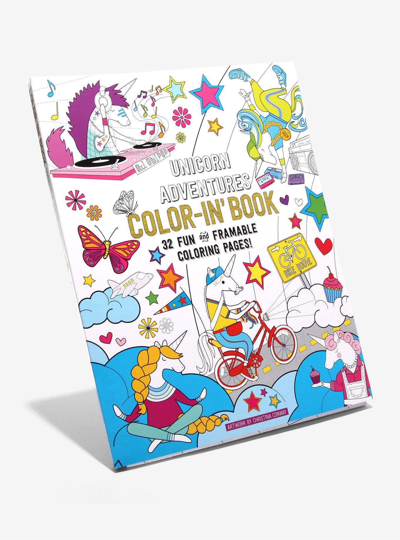 Unicorn Adventures Color-in' Book, , hi-res