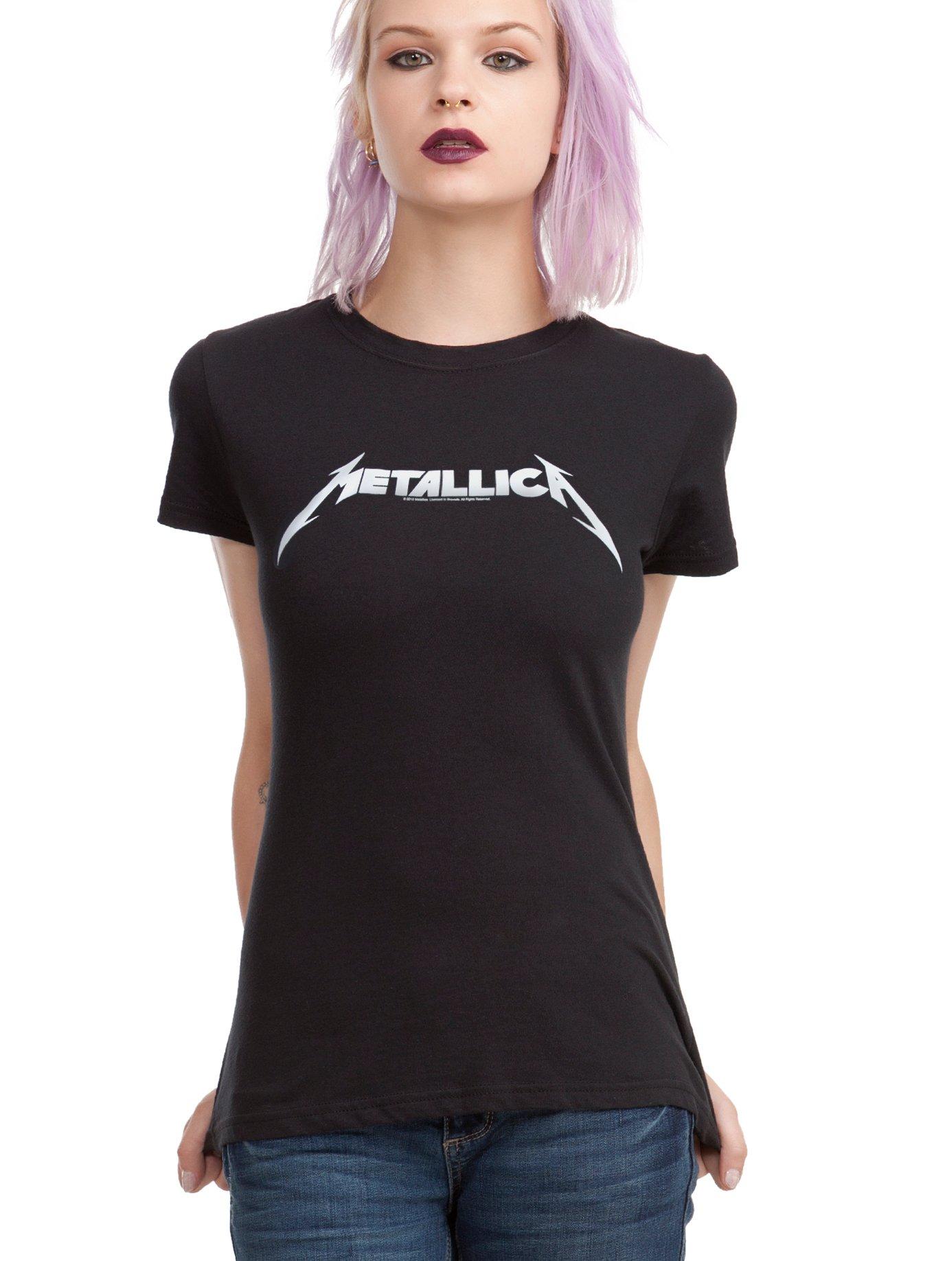 Metallica Logo Girls T-Shirt, BLACK, hi-res