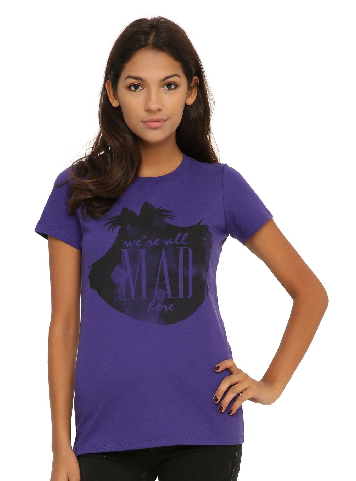 Disney Alice In Wonderland Cheshire Cat Silhouette Girls T-Shirt | Hot ...