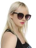 Black & Gold Bridge Cat Eye Sunglasses, , hi-res