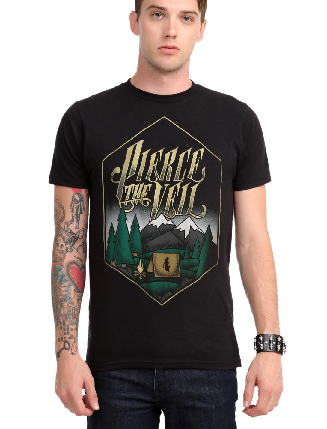 Pierce The Veil Mountains T-Shirt, BLACK, hi-res