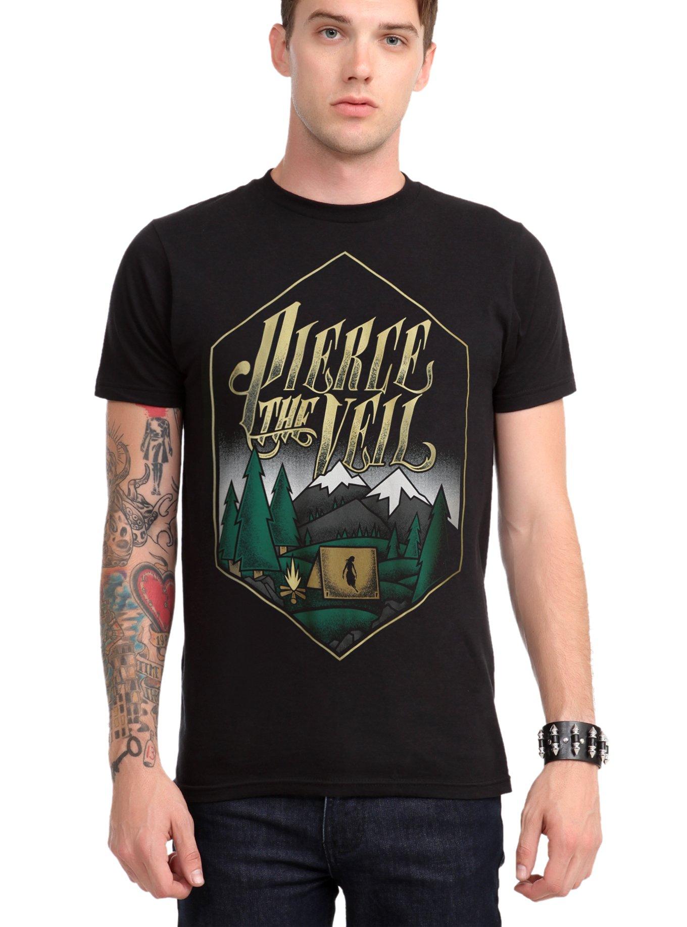 Pierce The Veil Mountains T-Shirt, BLACK, hi-res