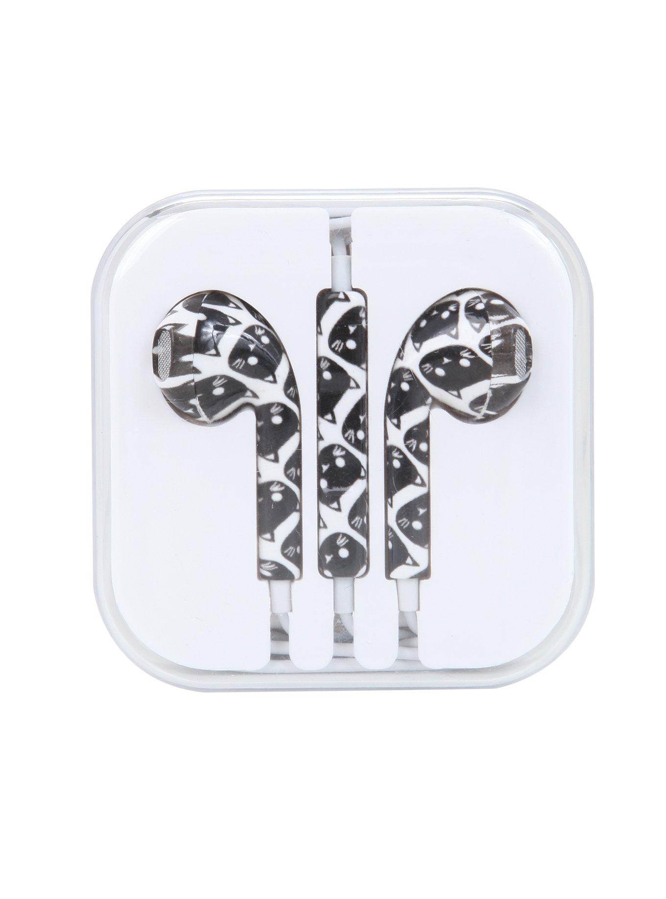 MiCase Cat Head Print Earbuds, , hi-res