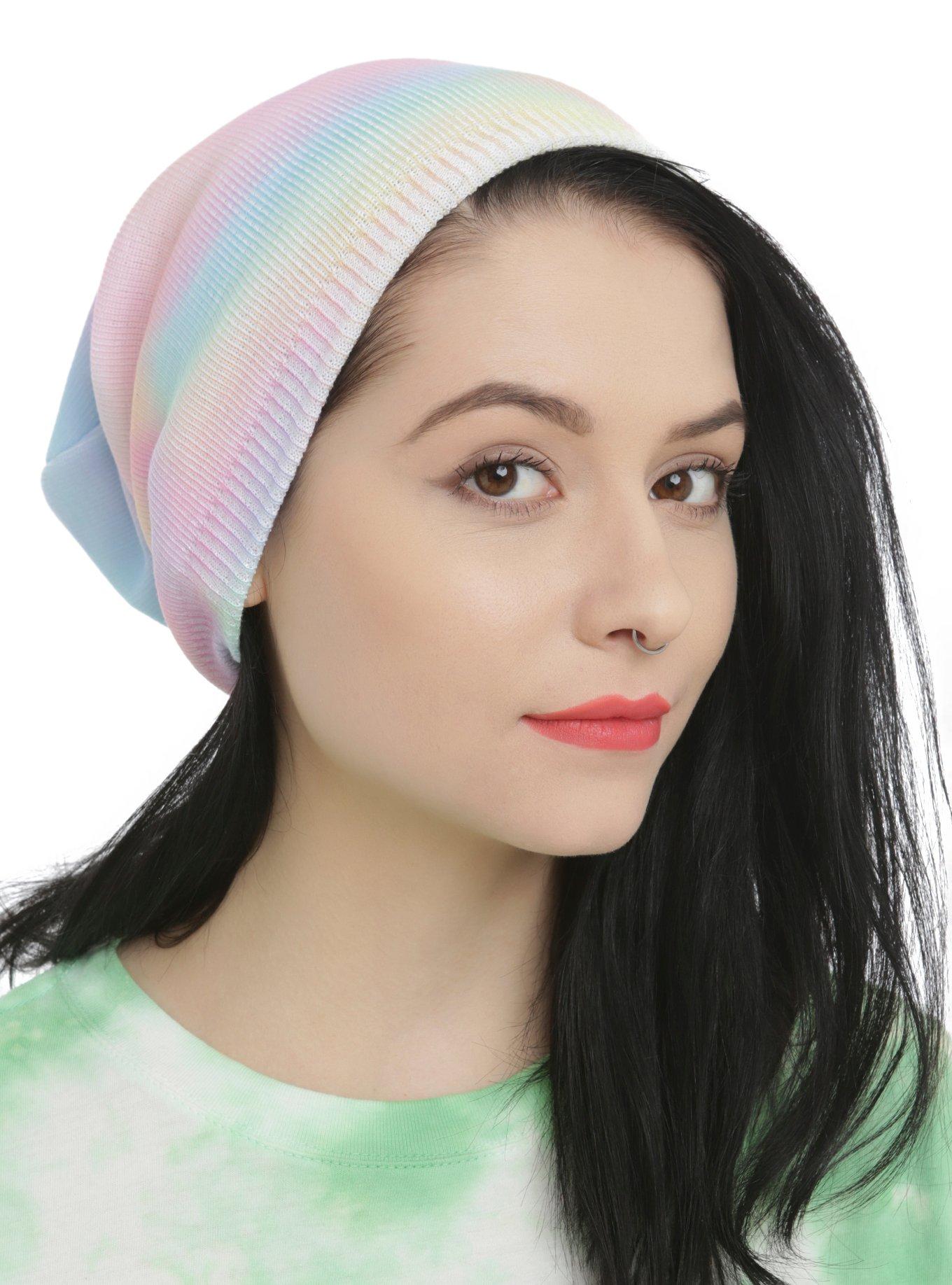 Pastel Tie Slouch Beanie, , hi-res