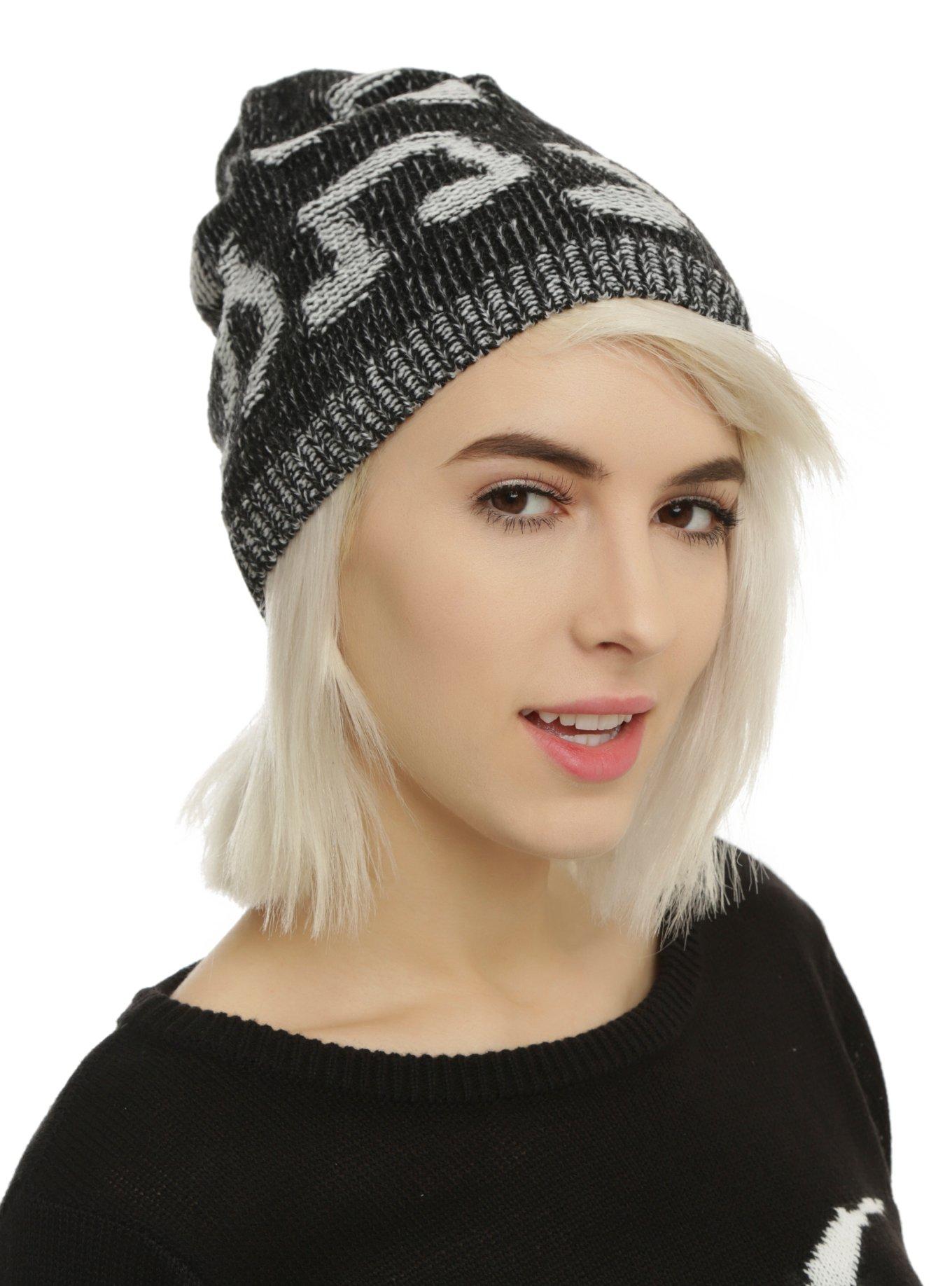 Music Notes Knit Beanie | Hot Topic