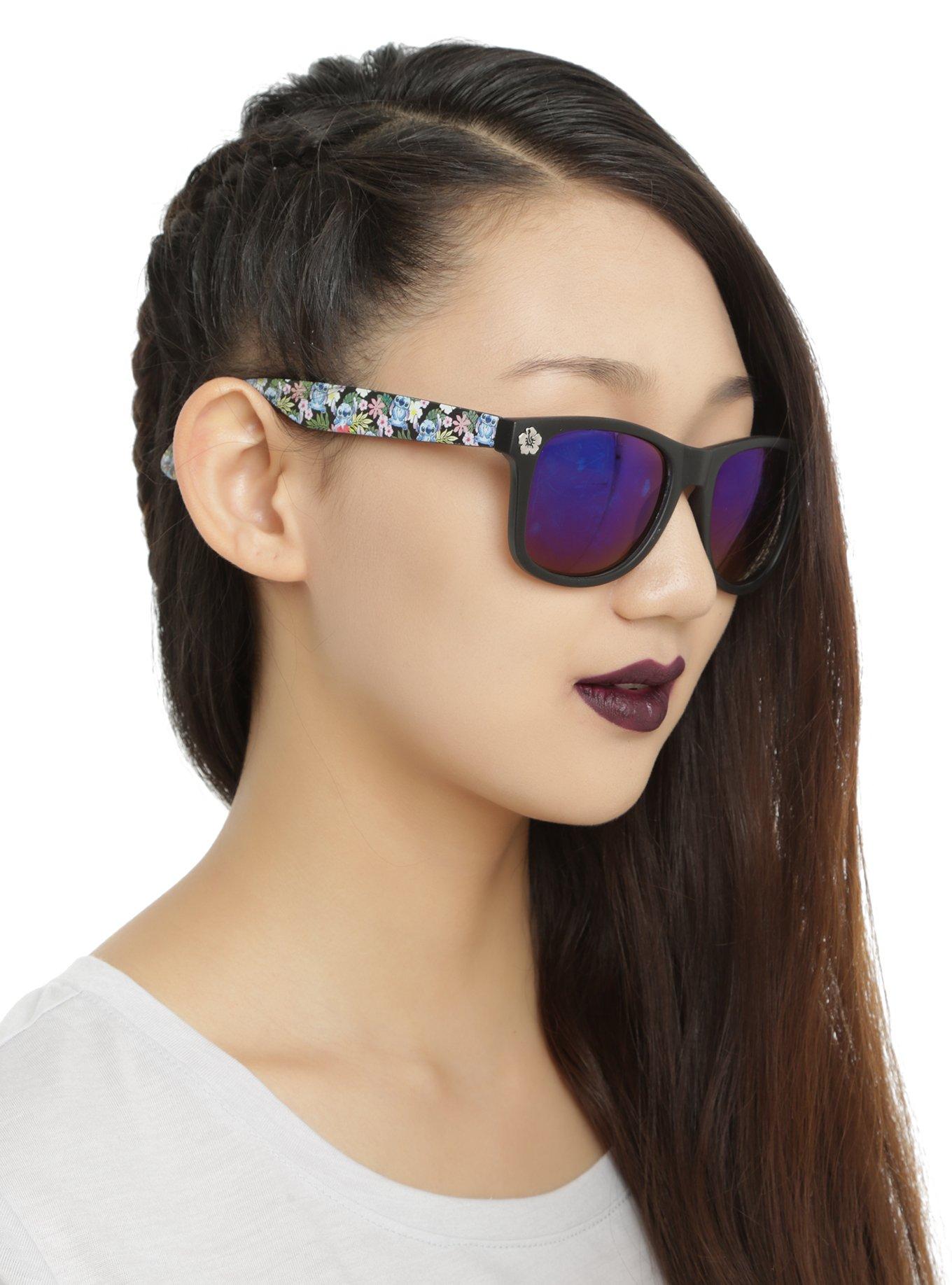 Disney Lilo & Stitch Floral Arm Retro Sunglasses, , hi-res