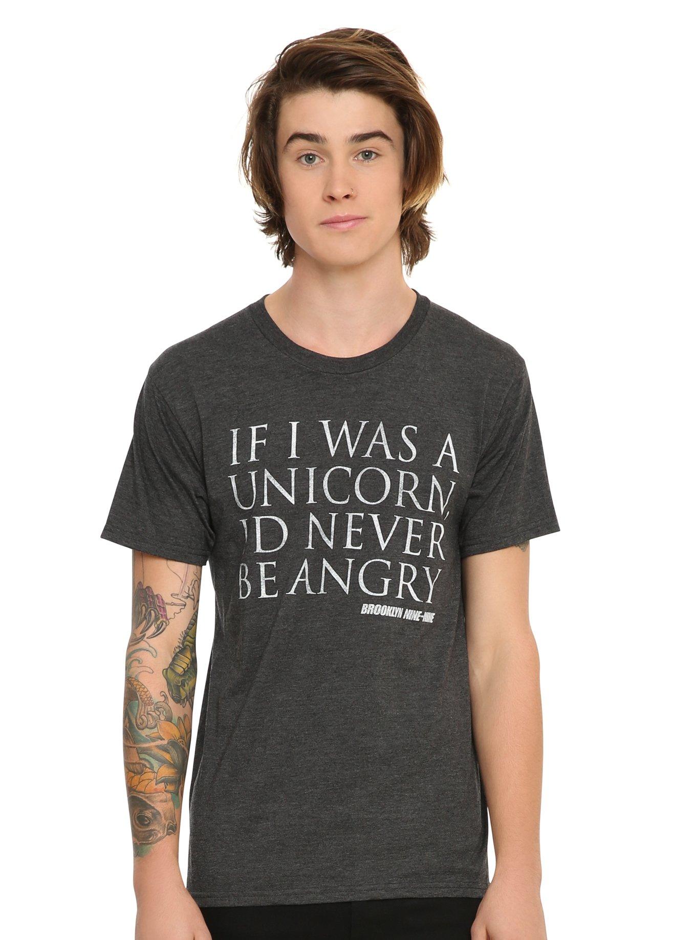 Brooklyn Nine-Nine Unicorn Quote T-Shirt, CHARCOAL HEATHER, hi-res